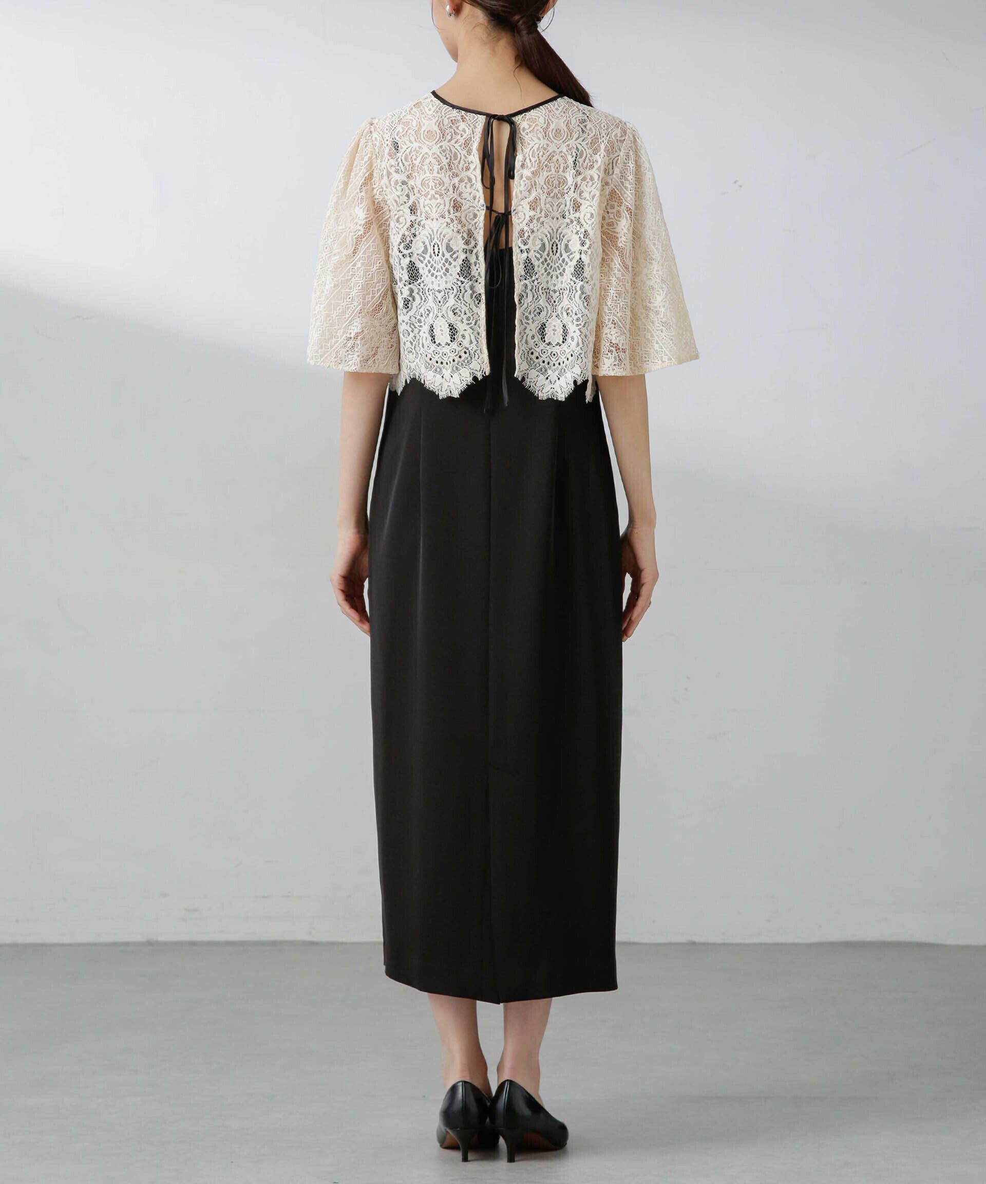 nano･universe「troisiemechaco/パネルレース ダブルクロス 3WAYワンピース」|ワンピース|