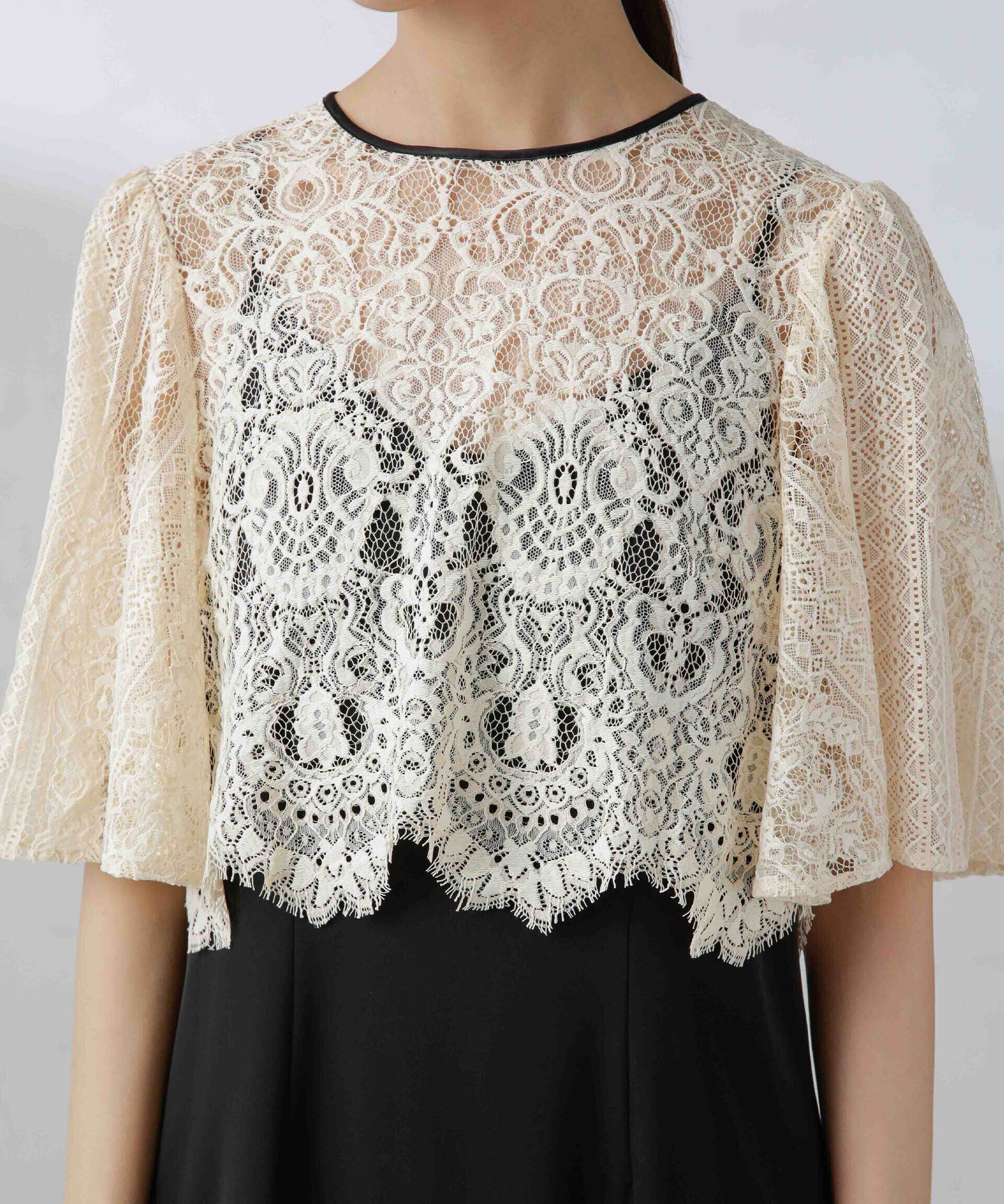 nano･universe「troisiemechaco/パネルレース ダブルクロス 3WAYワンピース」|ワンピース|