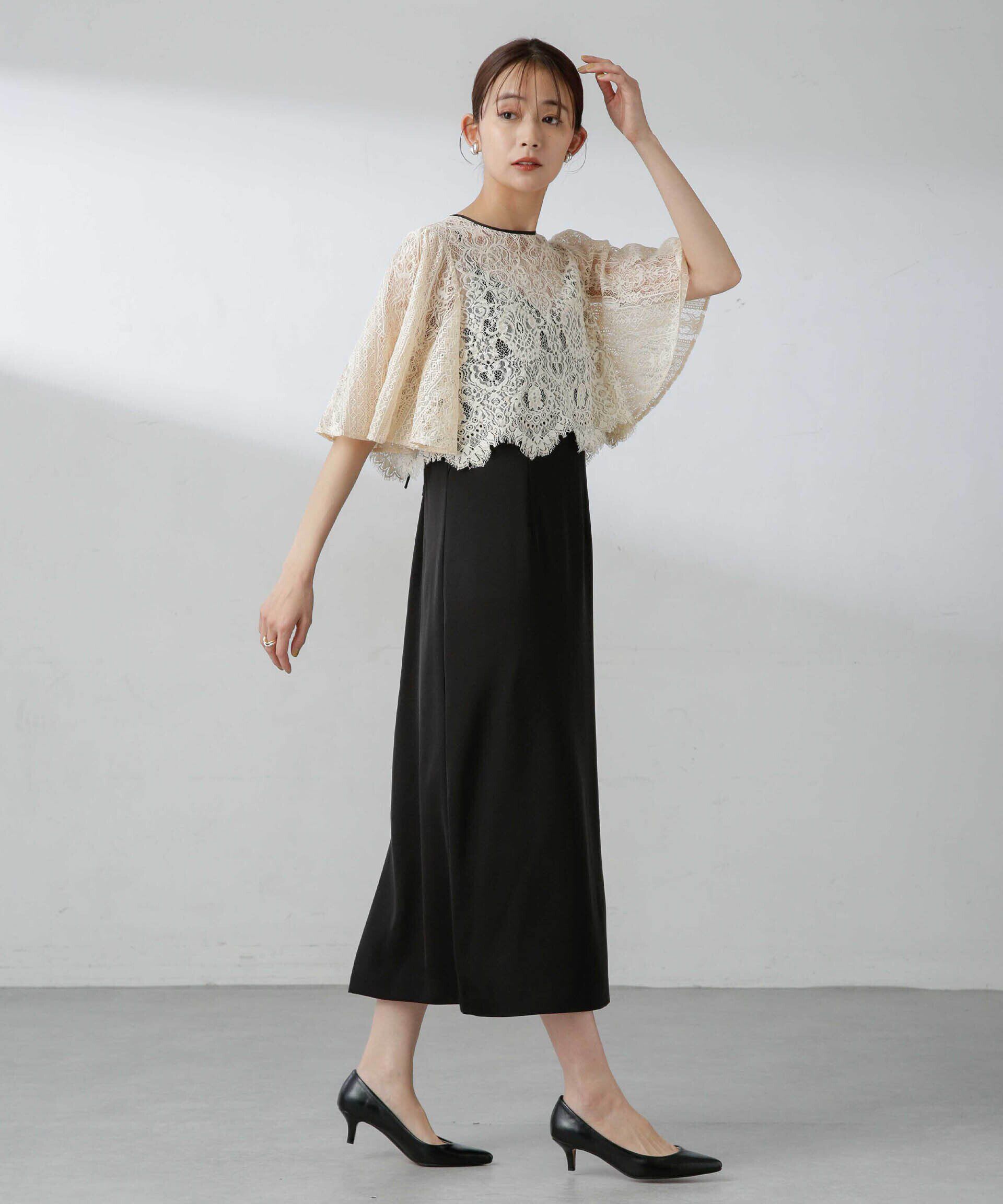 nano･universe「troisiemechaco/パネルレース ダブルクロス 3WAYワンピース」|ワンピース|