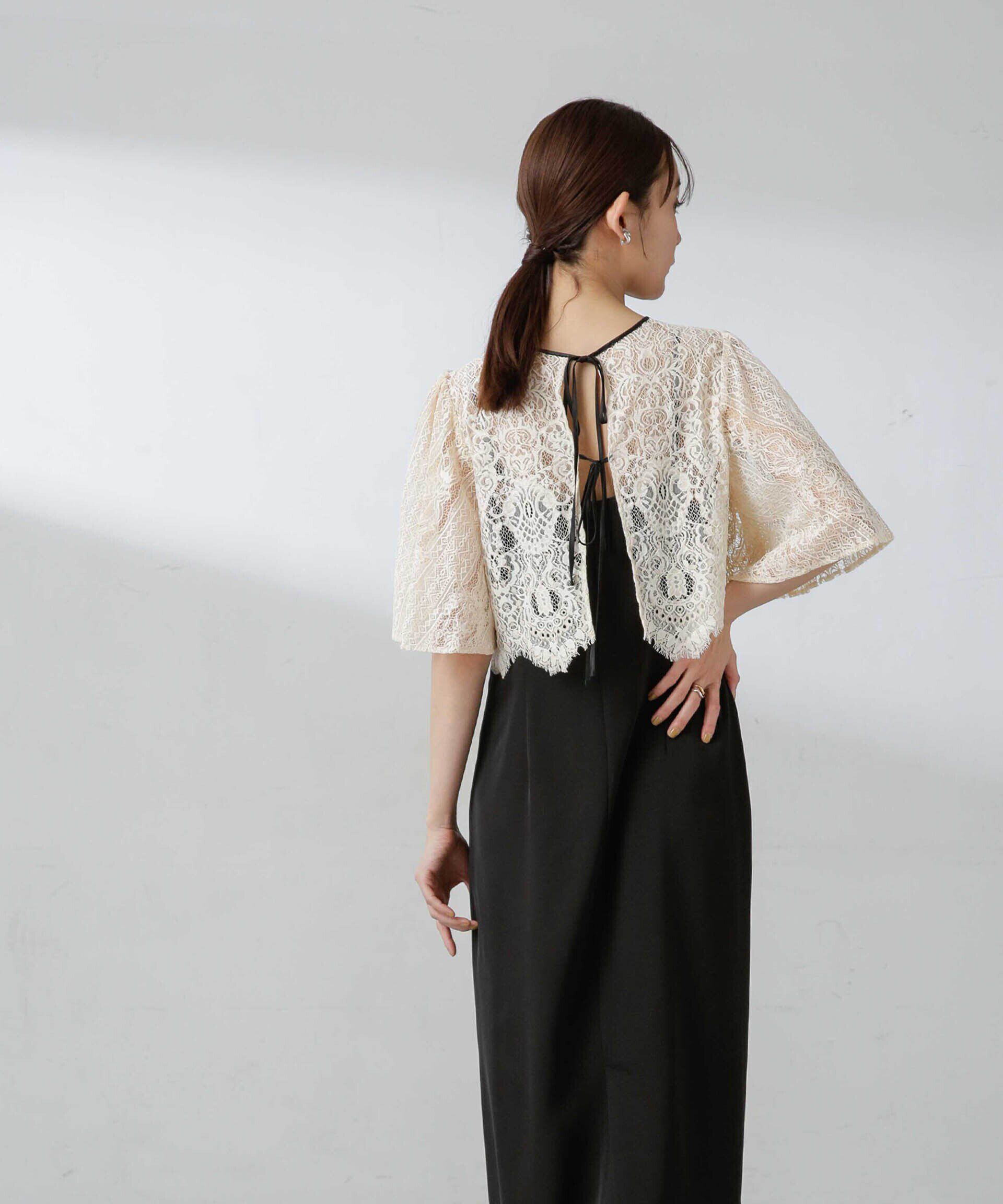 nano･universe「troisiemechaco/パネルレース ダブルクロス 3WAYワンピース」|ワンピース|