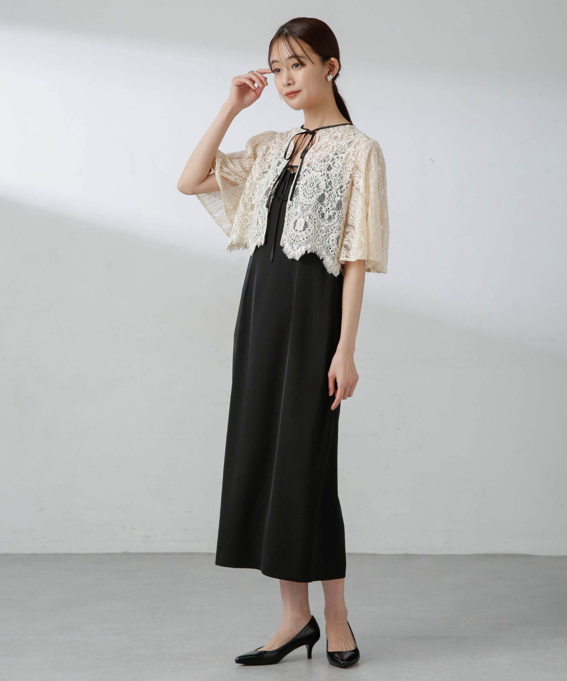 nano･universe「troisiemechaco/パネルレース ダブルクロス 3WAYワンピース」|ワンピース|