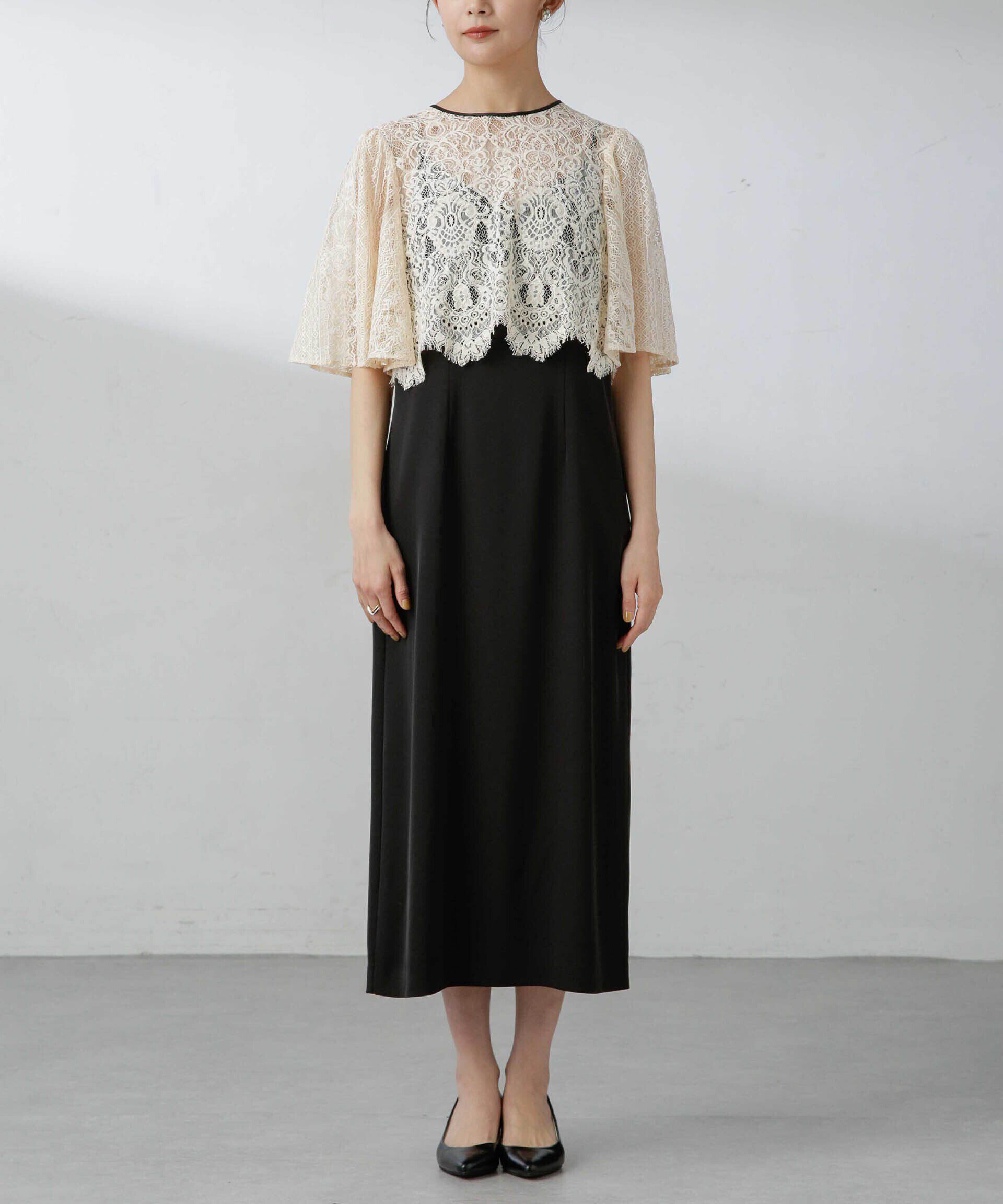 nano･universe「troisiemechaco/パネルレース ダブルクロス 3WAYワンピース」|ワンピース|