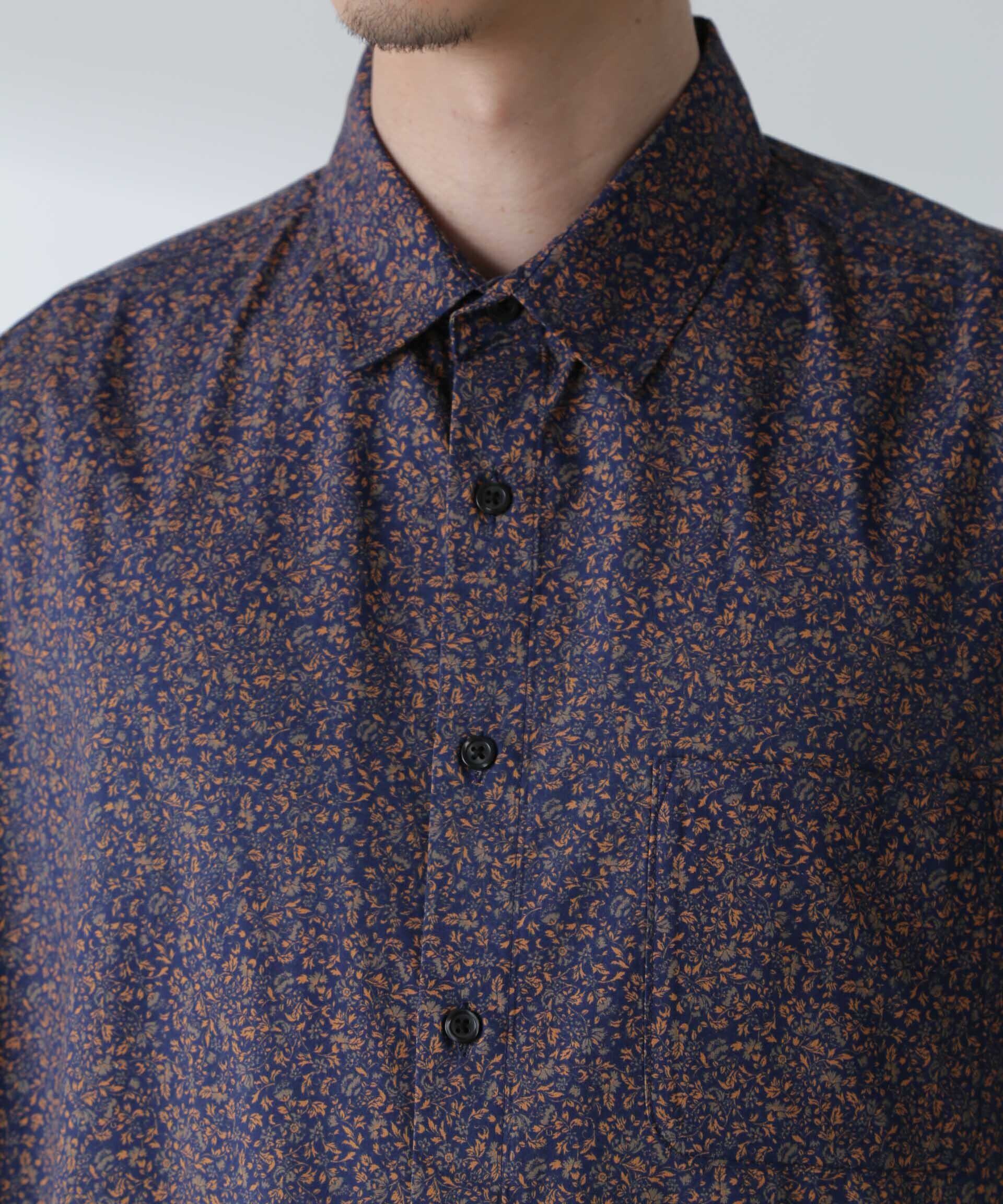 nano･universe「小花柄レギュラーシャツ 半袖」|シャツ・ブラウス|