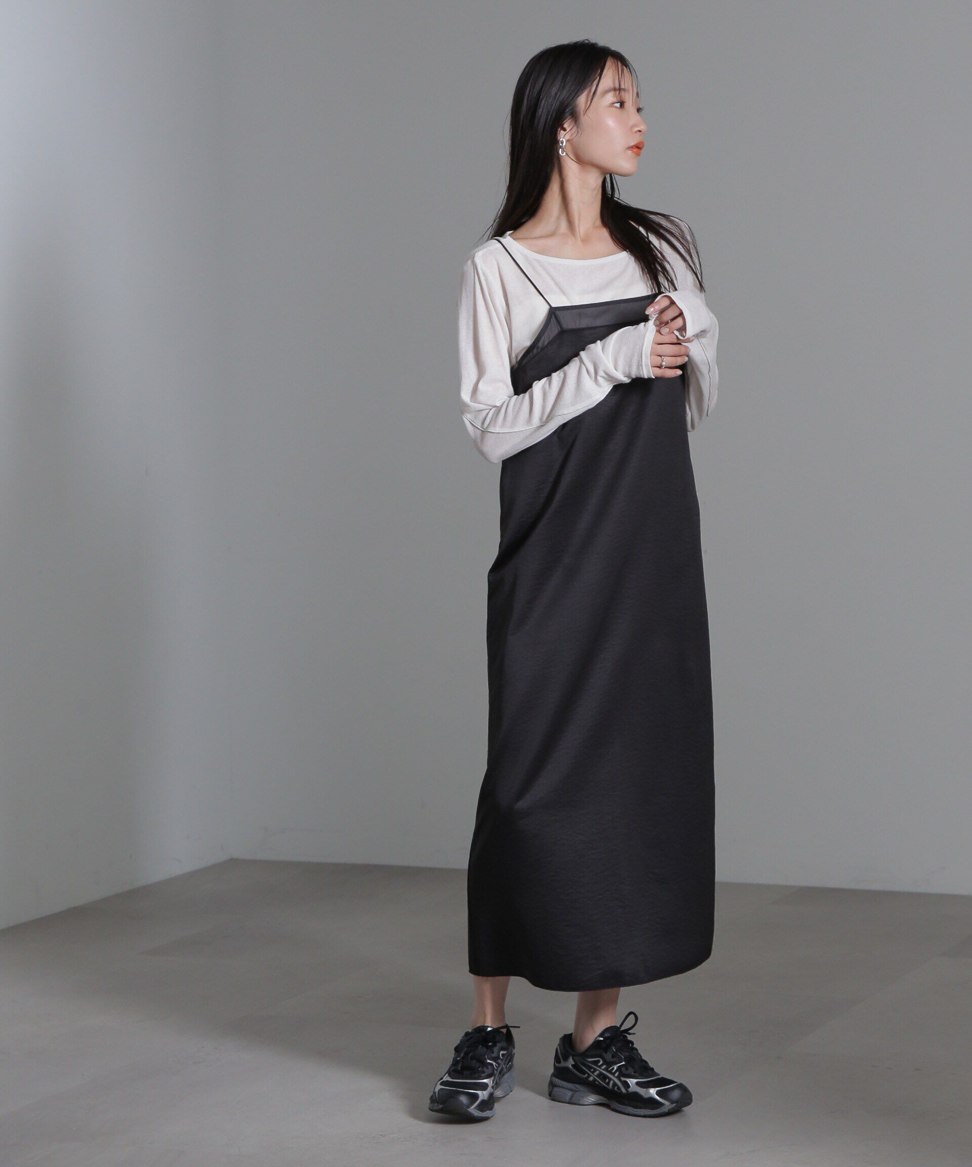 nano･universe「シアーパーツキャミワンピース」|ワンピース|