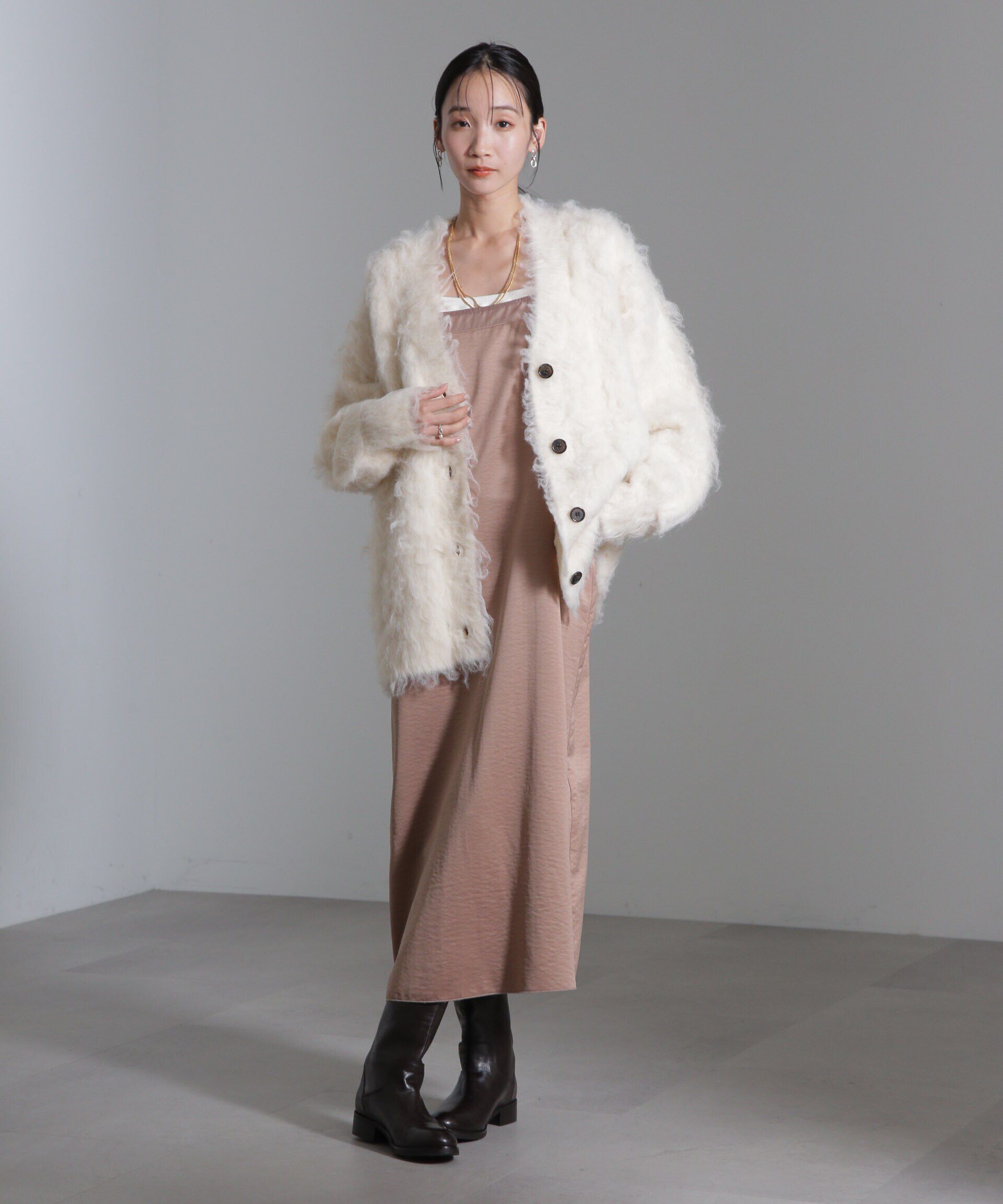 nano･universe「シアーパーツキャミワンピース」|ワンピース|