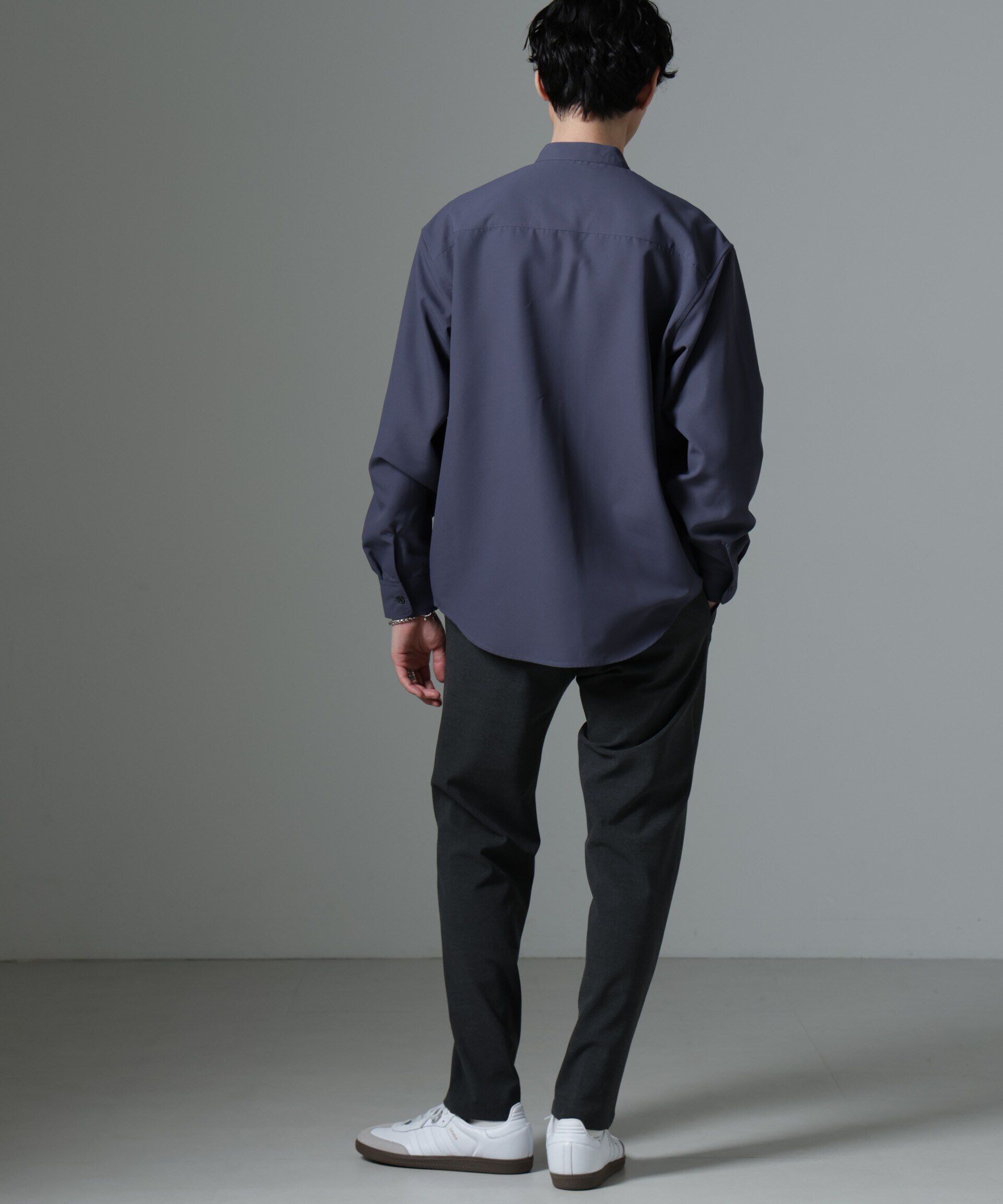 nano･universe「AMATA コットンタッチバンドカラーシャツ」|シャツ・ブラウス|