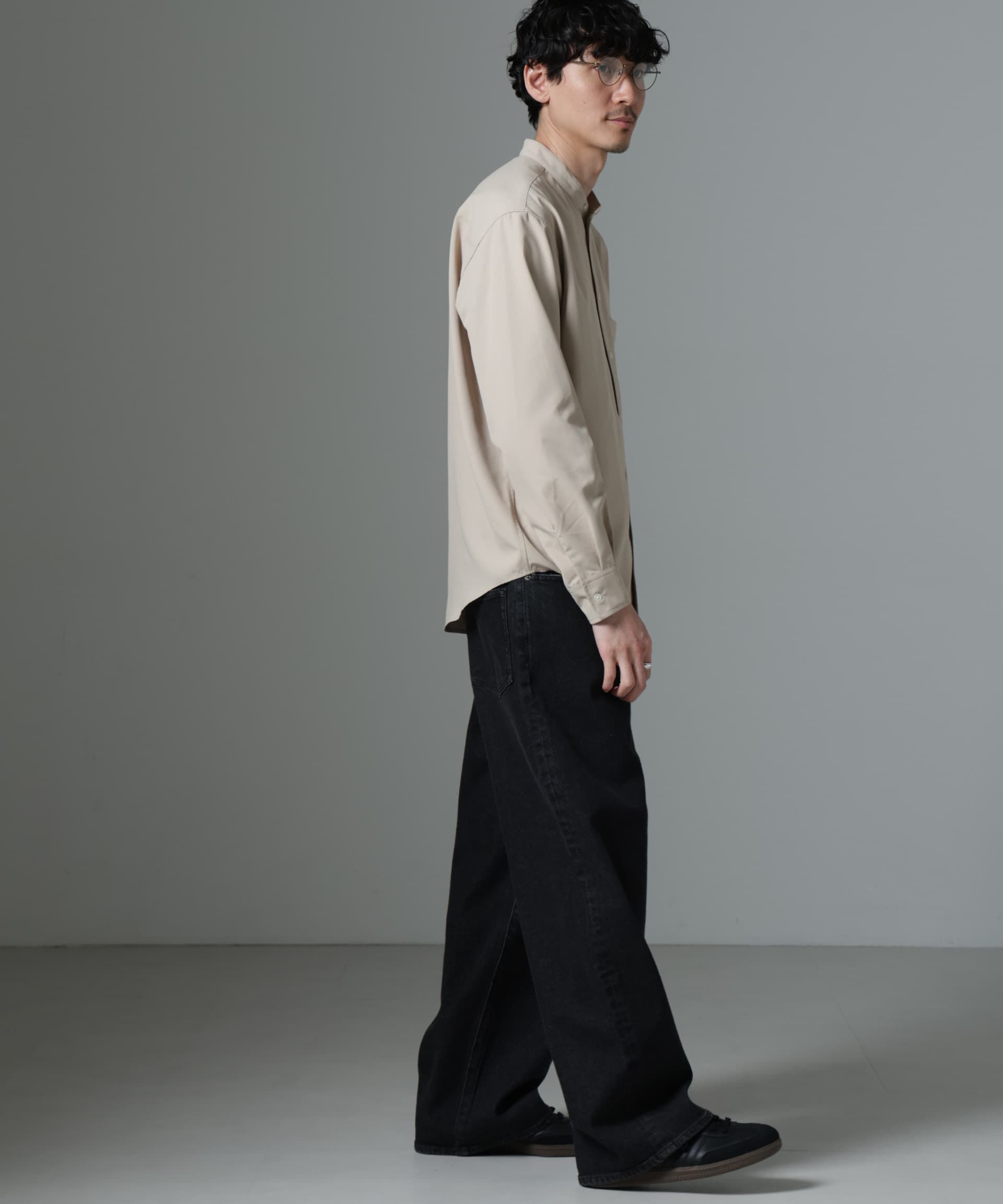 nano･universe「AMATA コットンタッチバンドカラーシャツ」|シャツ・ブラウス|