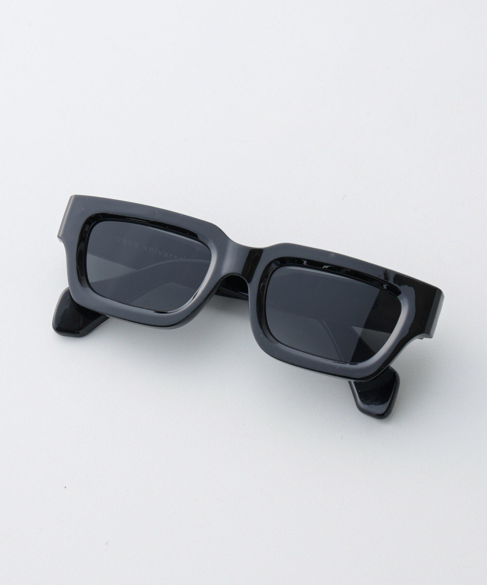 NANO universe「アイウェア/スクエア型 セルフレーム」|メガネ|ブラック