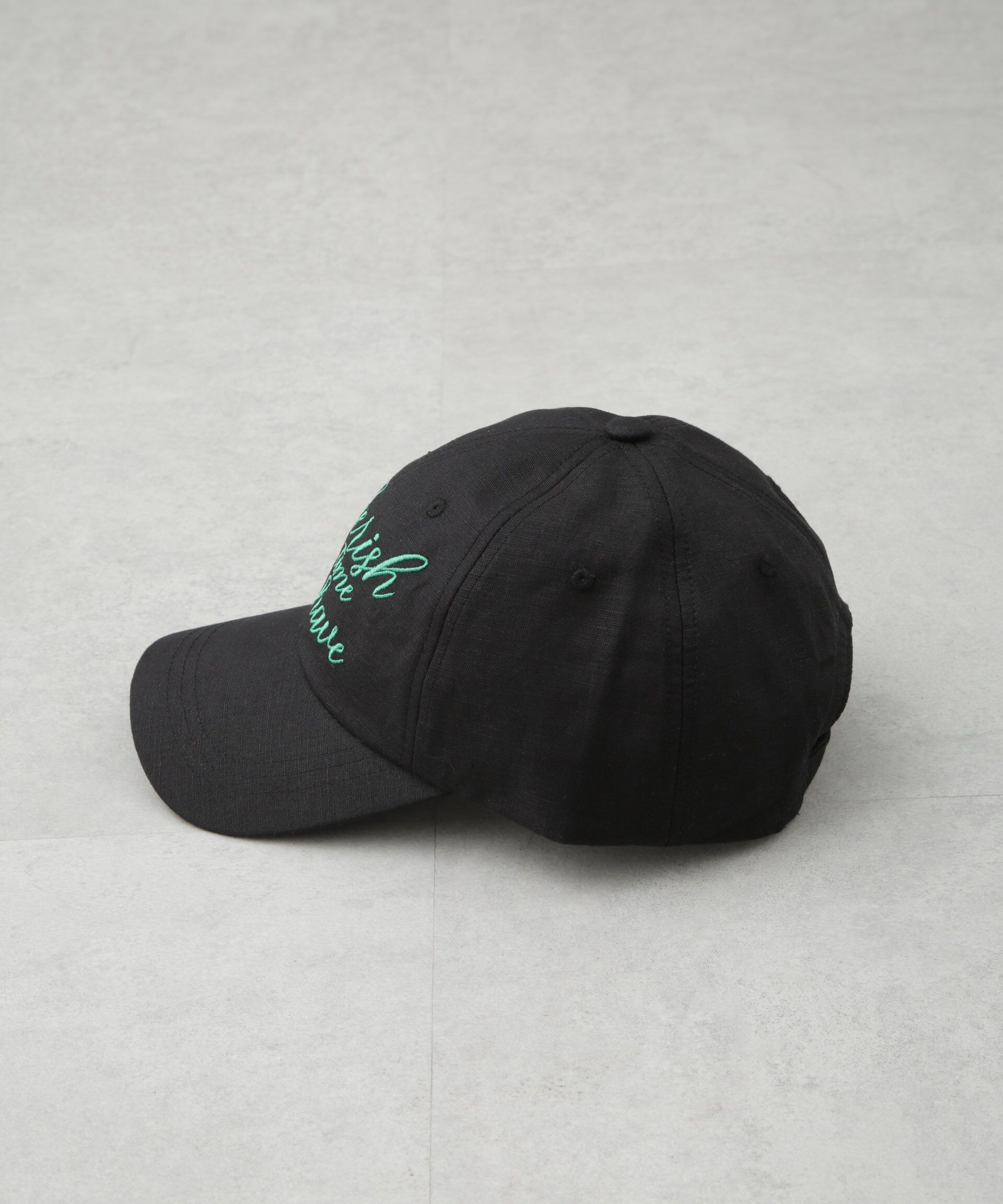 nano･universe「刺繍リネン混キャップ」|キャップ・キャスケット|