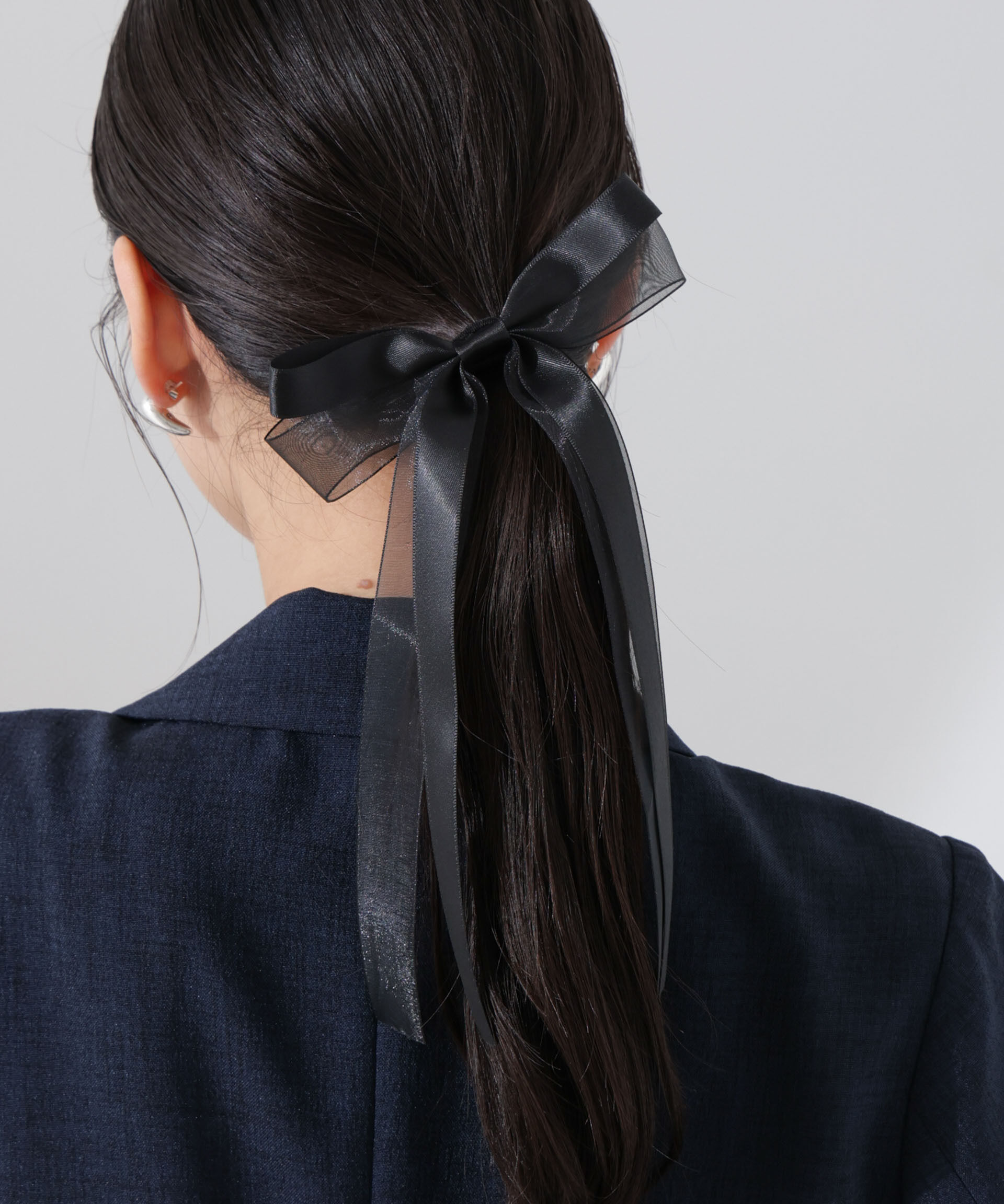 nano･universe「リボンヘアゴム」|その他|ブラック