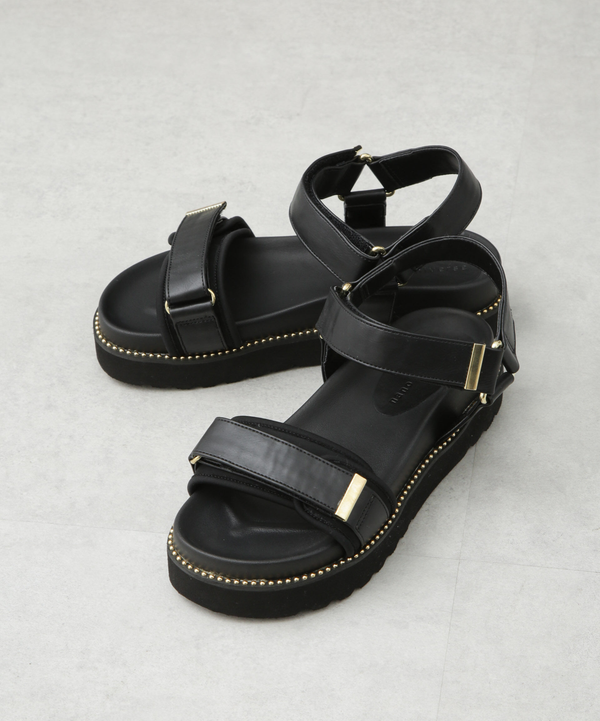 nano･universe「ベルトプラットフォームサンダル」|ビジネス・ドレスシューズ|