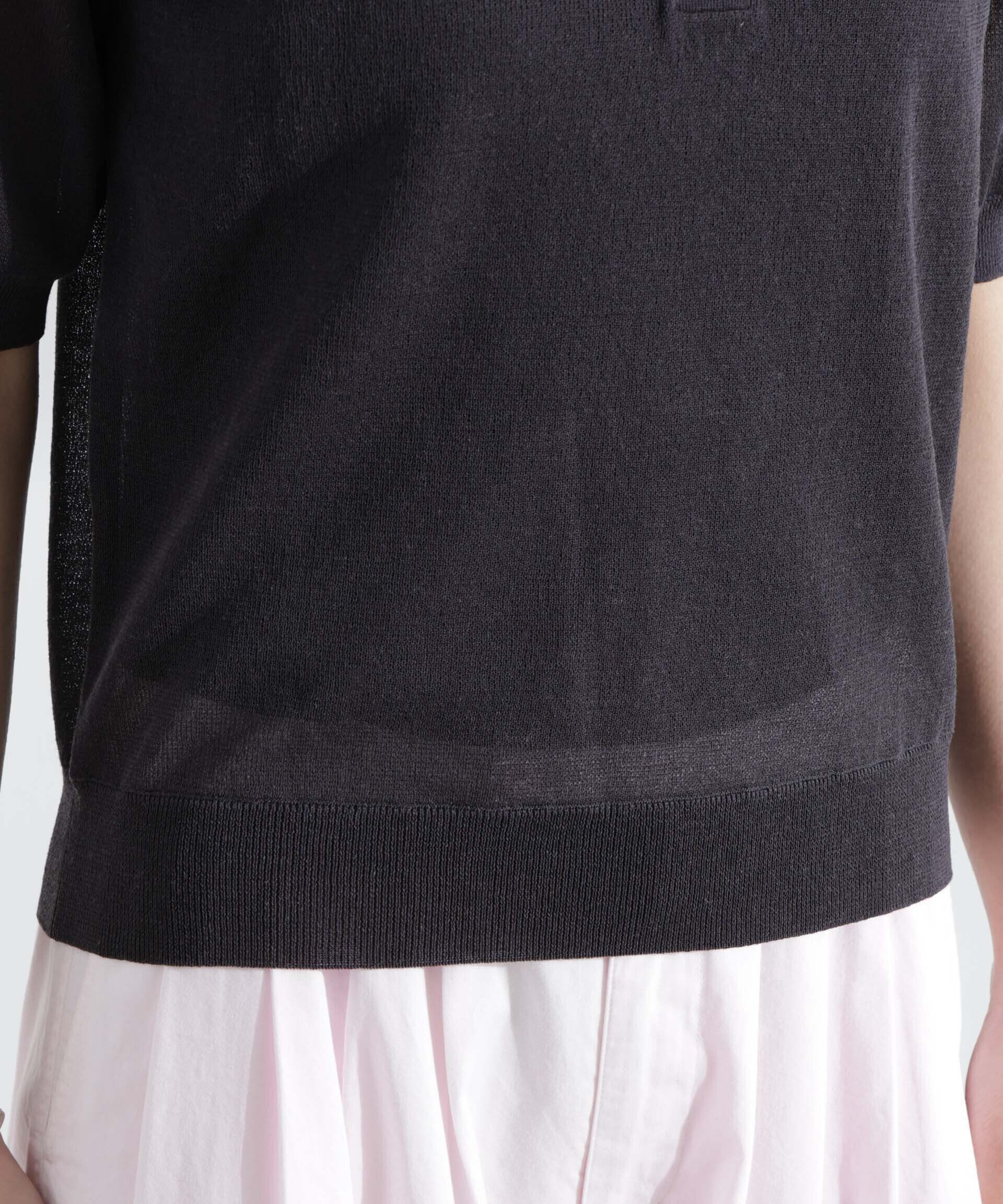 nano･universe「シアーミラノリブニットポロ」|ニット・セーター|