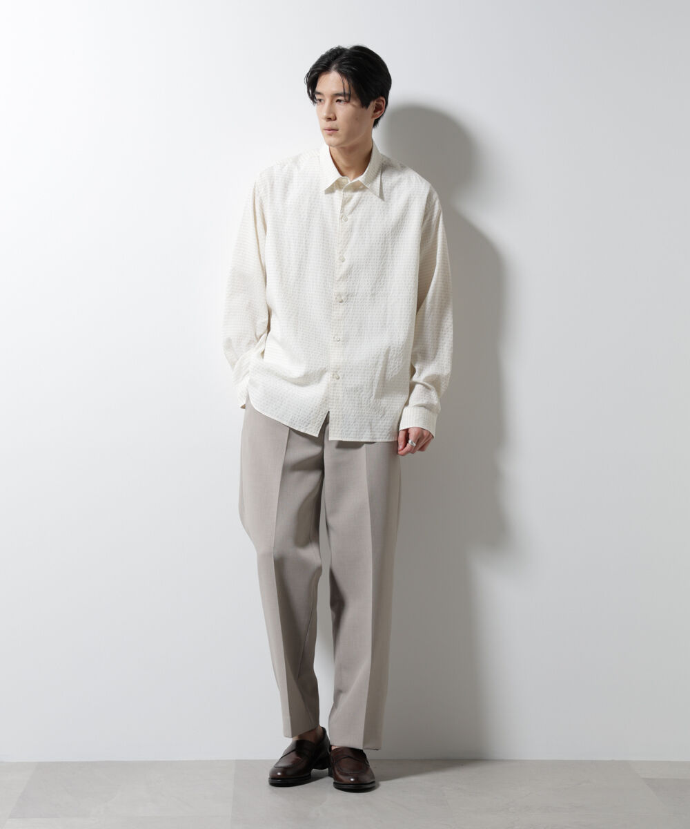 nano･universe「アセテートシアーギンガムチェックレギュラーカラーシャツ 長袖」|シャツ・ブラウス|