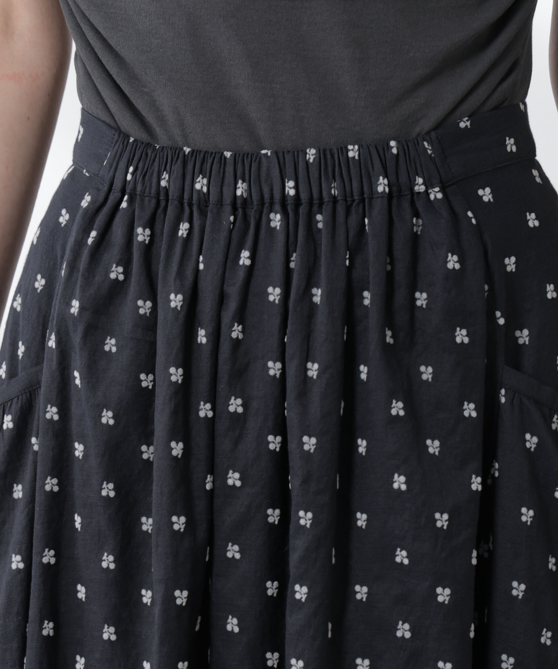 nano･universe「made in india コットンフロッキーフラワースカート」|スカート|