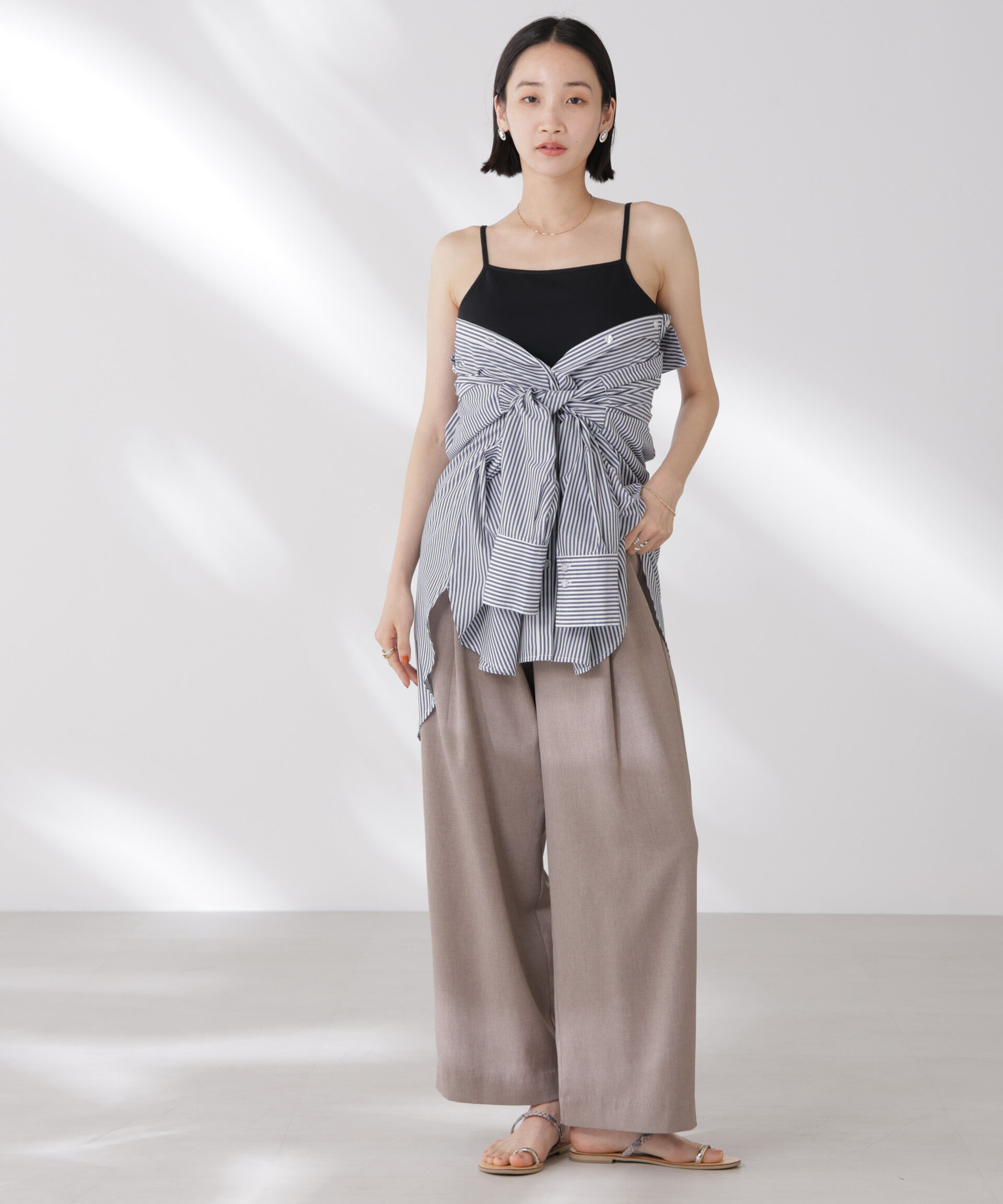 nano･universe「抗菌防臭・接触冷感機能 カップ付きキャミソール」|Tシャツ・カットソー|