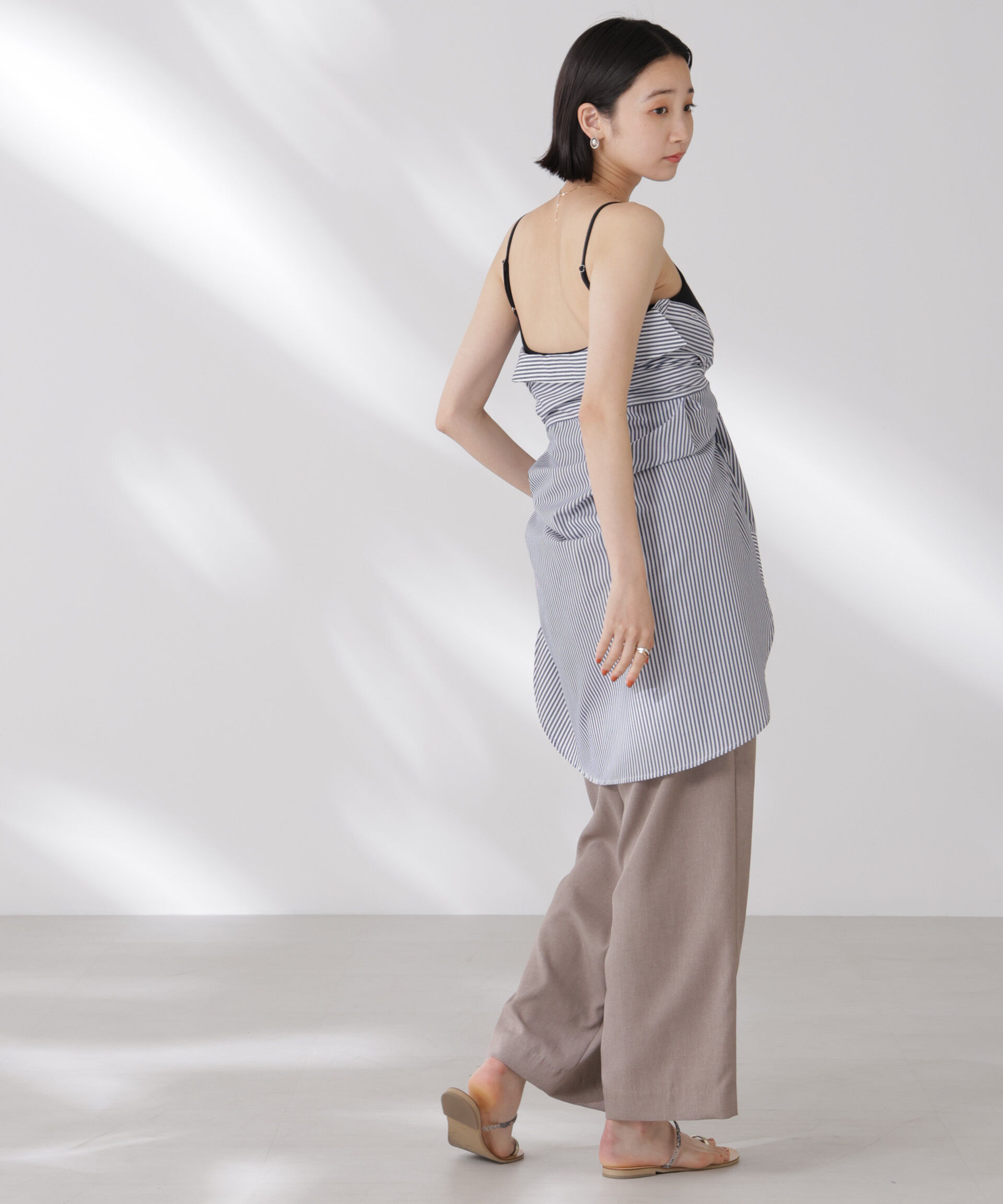 nano･universe「抗菌防臭・接触冷感機能 カップ付きキャミソール」|Tシャツ・カットソー|