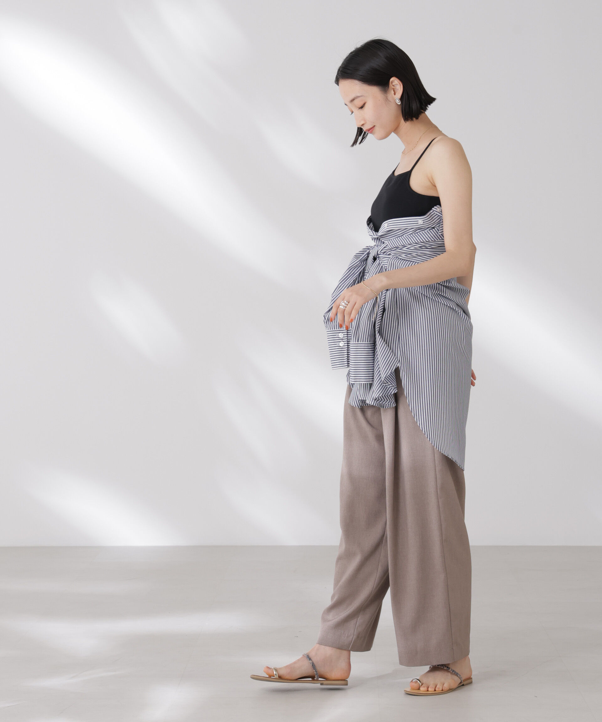 nano･universe「抗菌防臭・接触冷感機能 カップ付きキャミソール」|Tシャツ・カットソー|