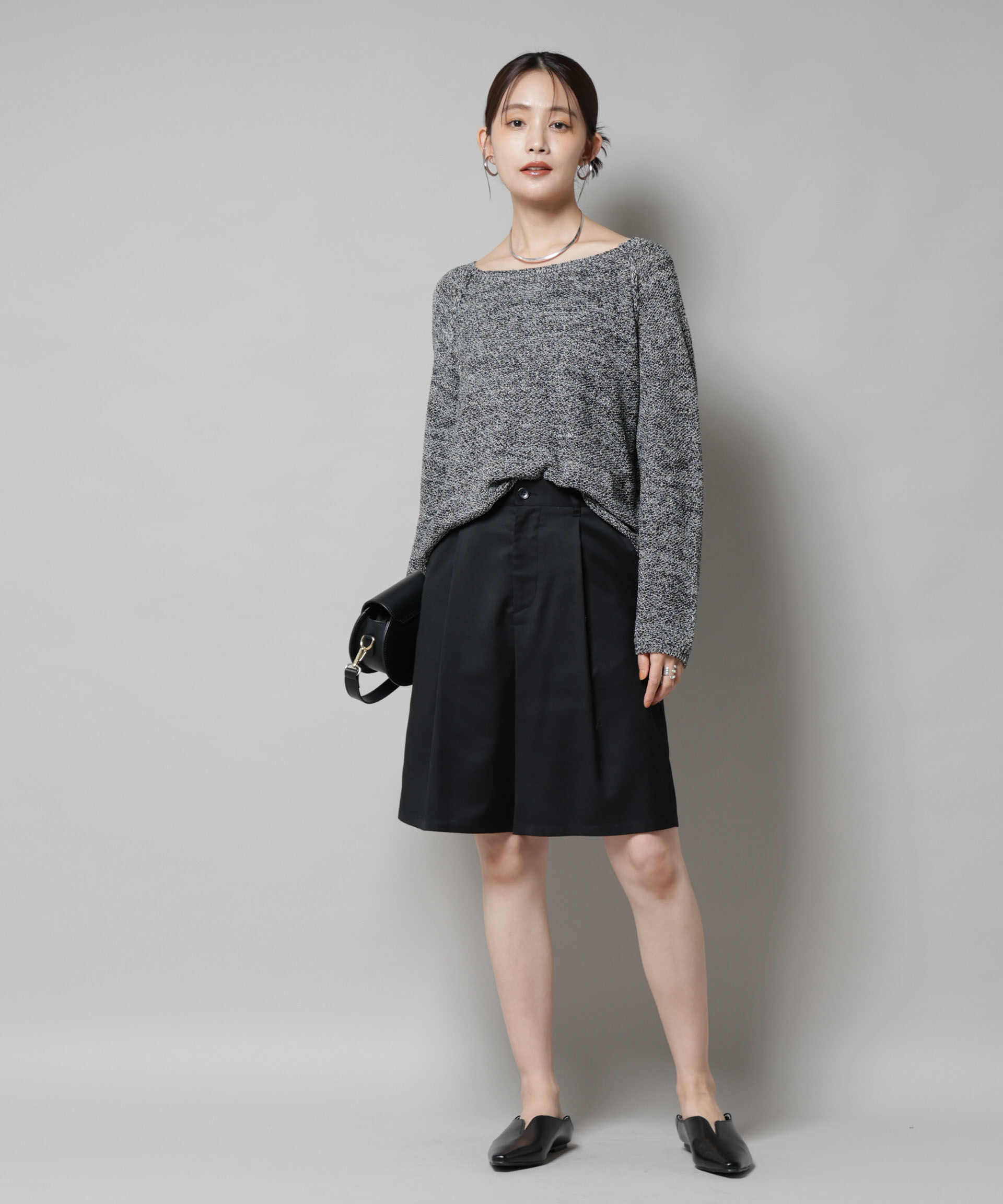 nano･universe「メランジクルーネックニット」|ニット・セーター|