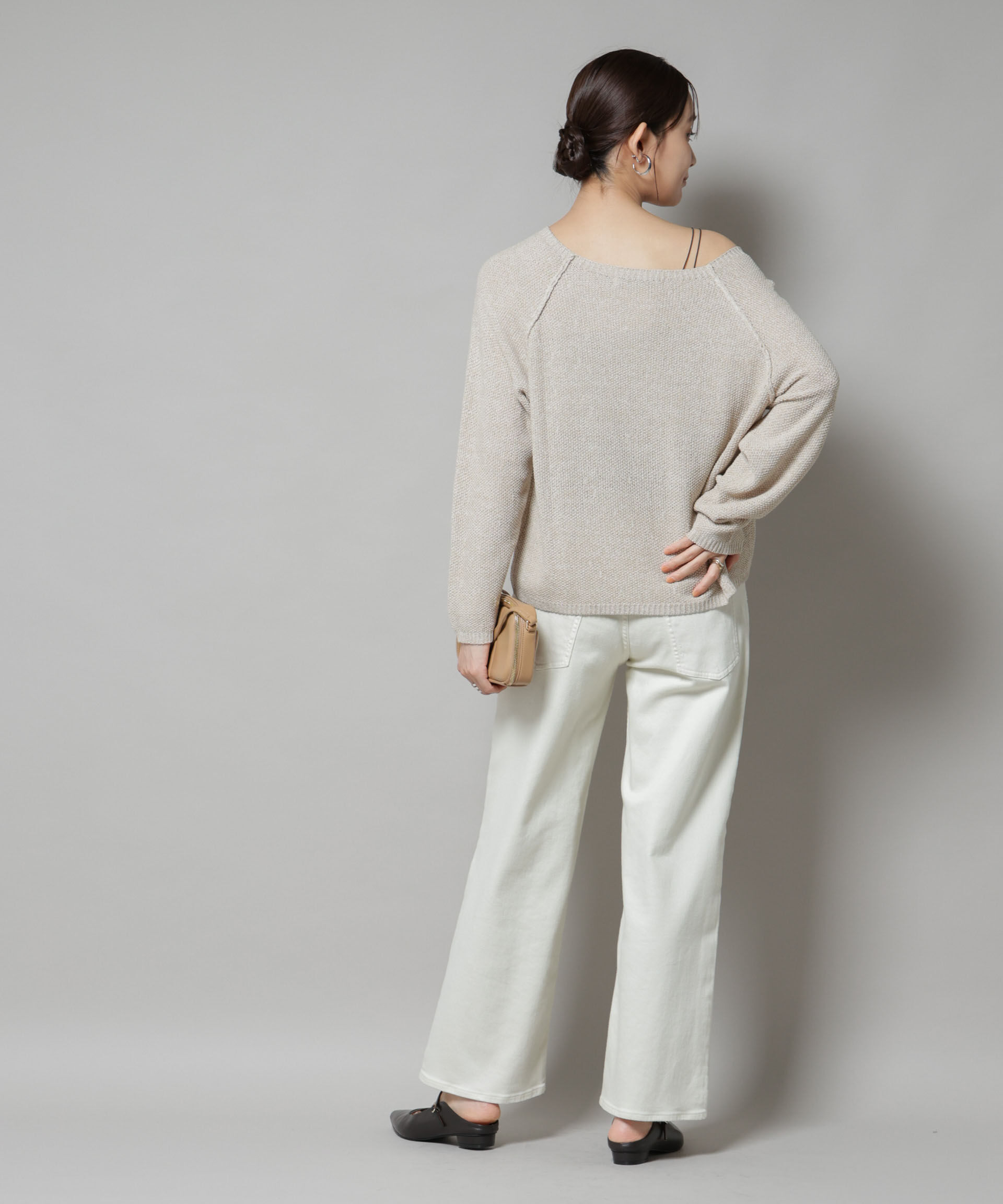 nano･universe「メランジクルーネックニット」|ニット・セーター|