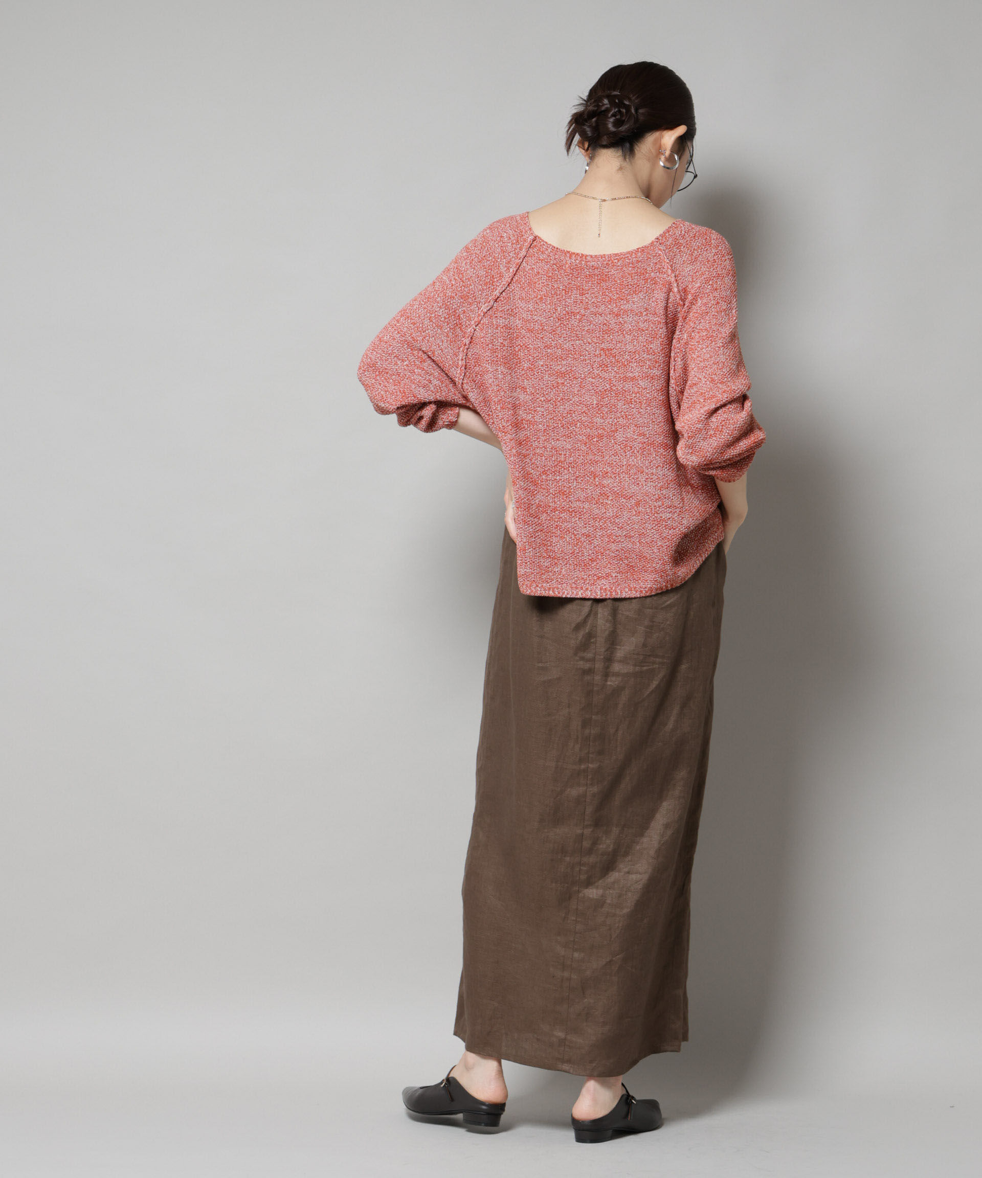 nano･universe「メランジクルーネックニット」|ニット・セーター|