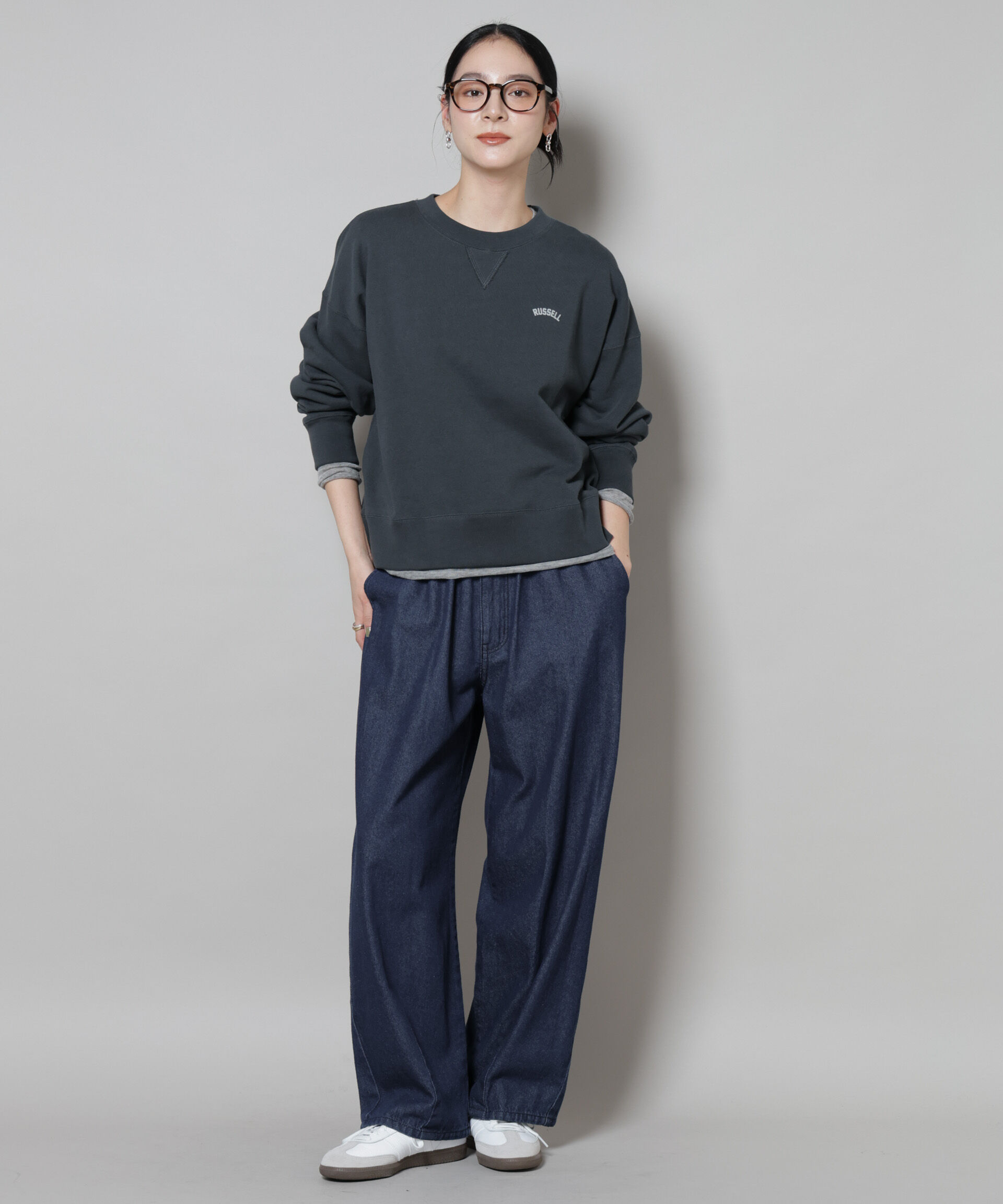 nano･universe「RUSSELL ATHLETIC/別注 Mini Logo Crewneck Sweat」|Tシャツ・カットソー|