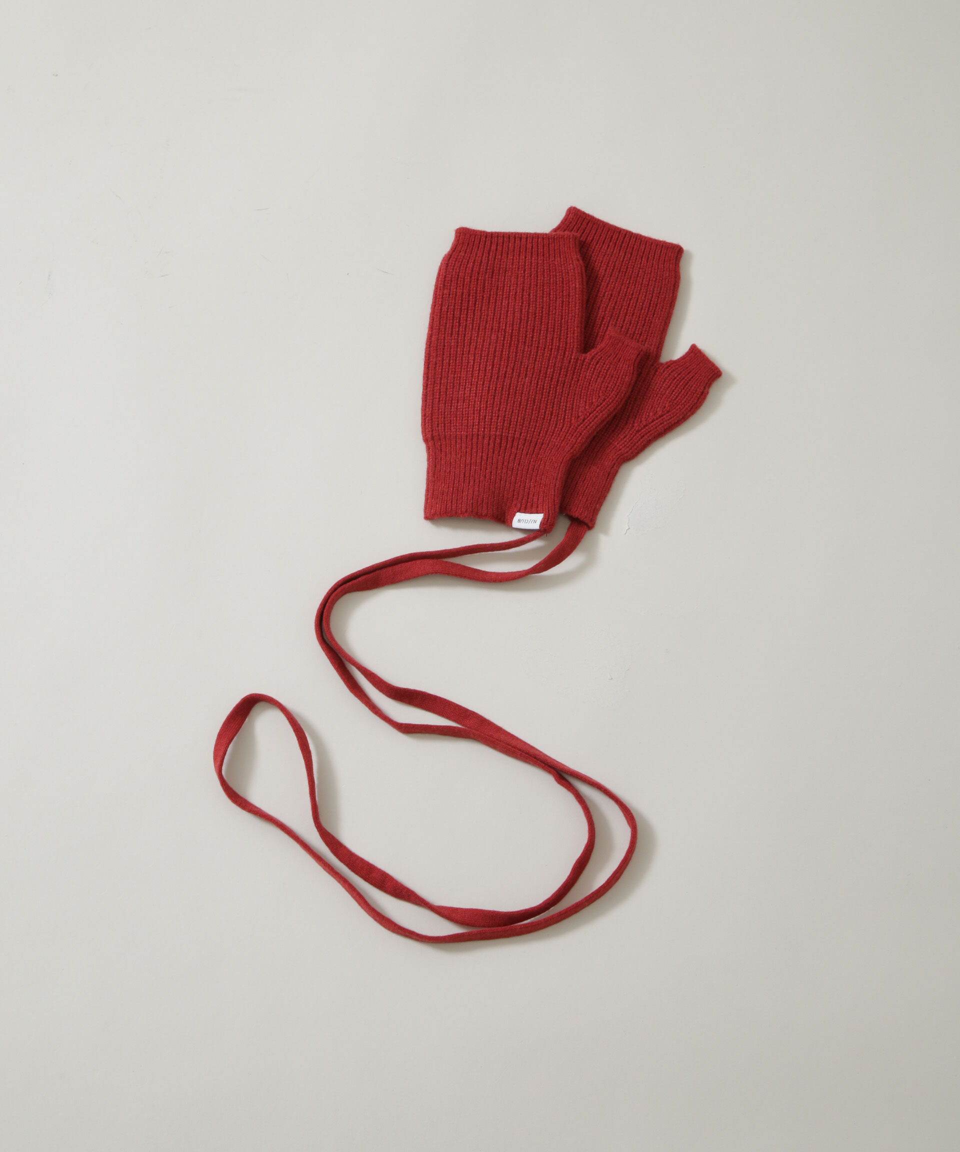 nano･universe「｢NJ/CLUB｣ ウールブレンド ハンドウォーマー」|手袋|レッド
