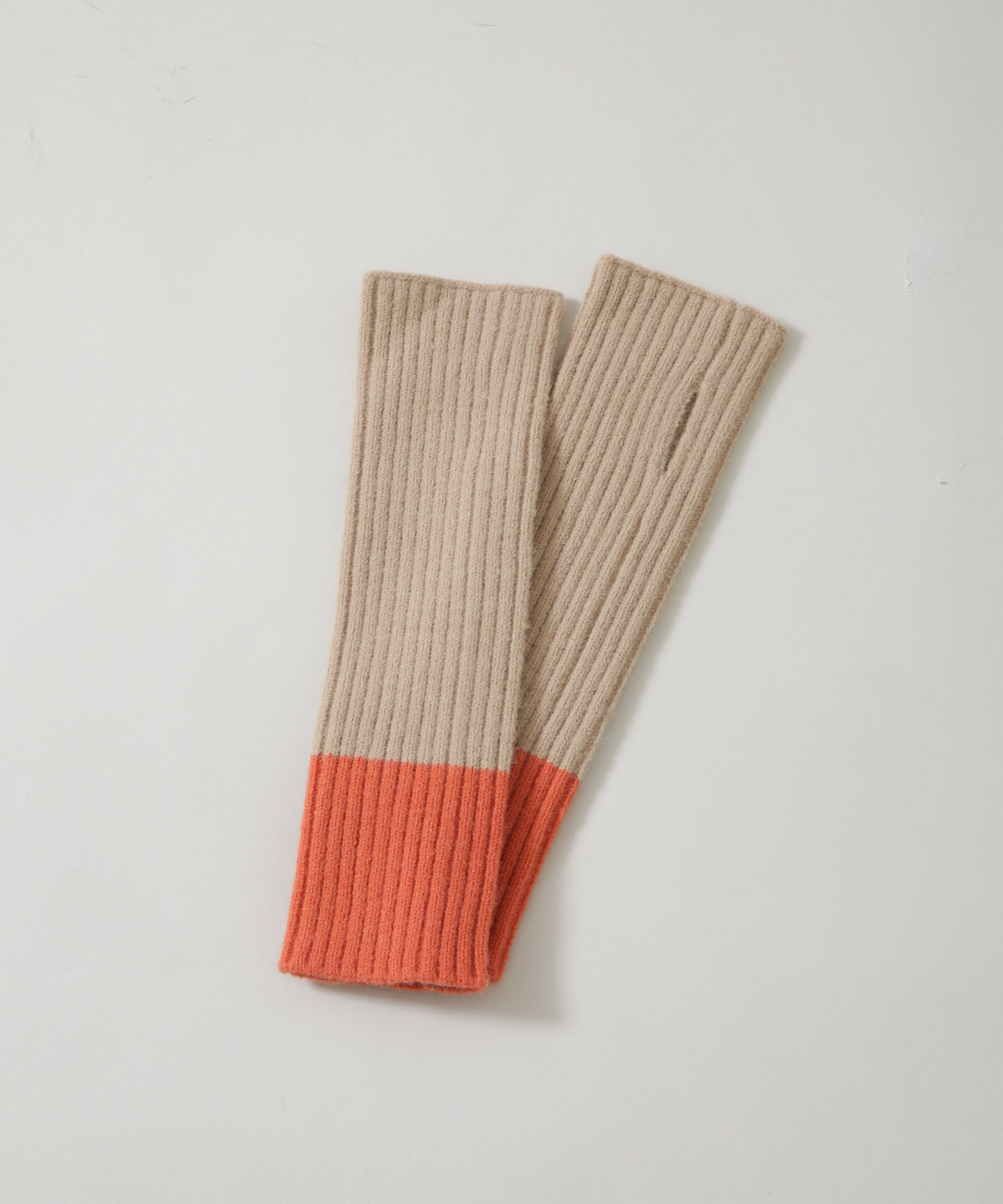 nano･universe「バイカラーアームウォーマー」|手袋|