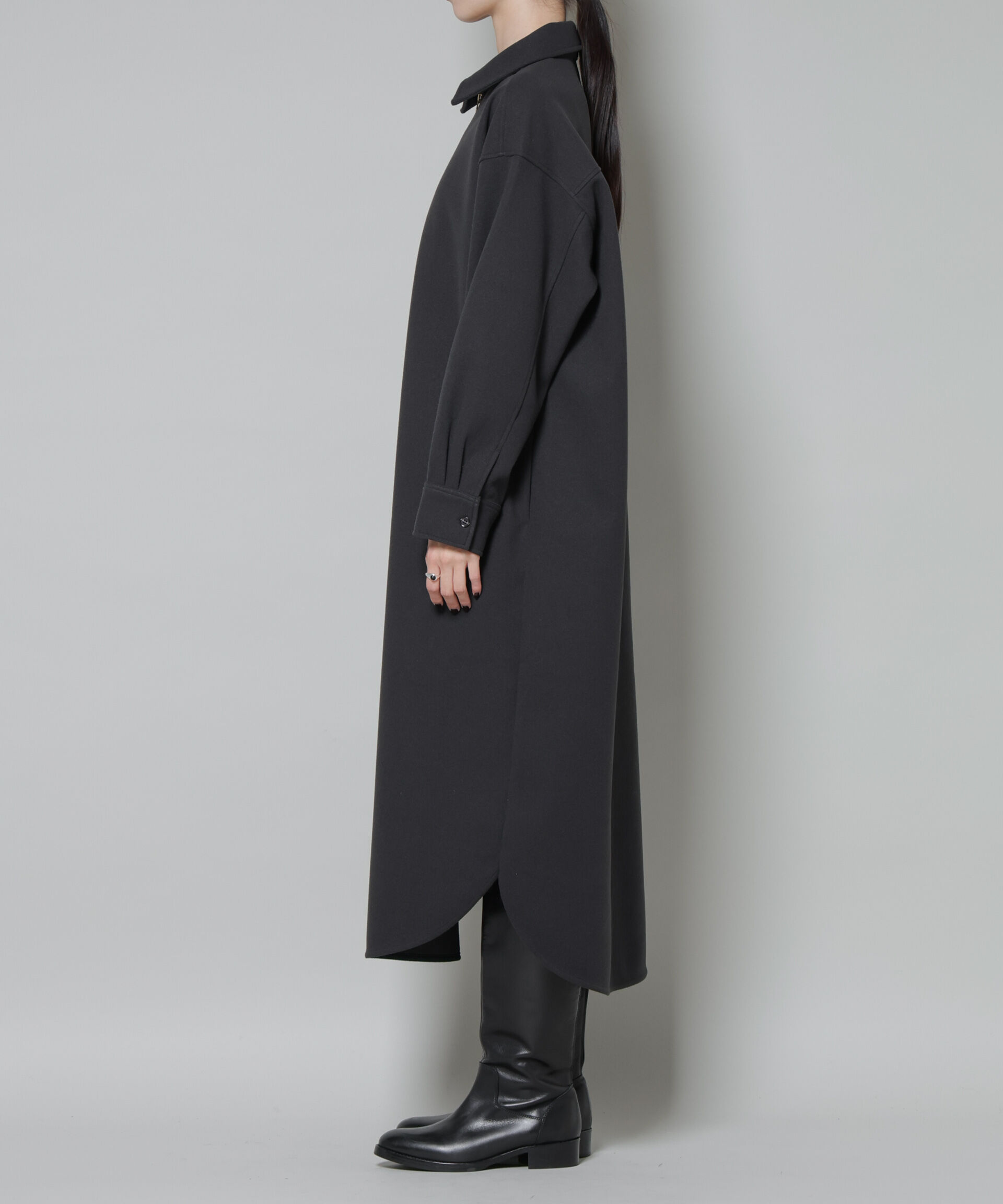 nano･universe「ソフトメルトンジャージーハーフジップワンピース」|ワンピース|