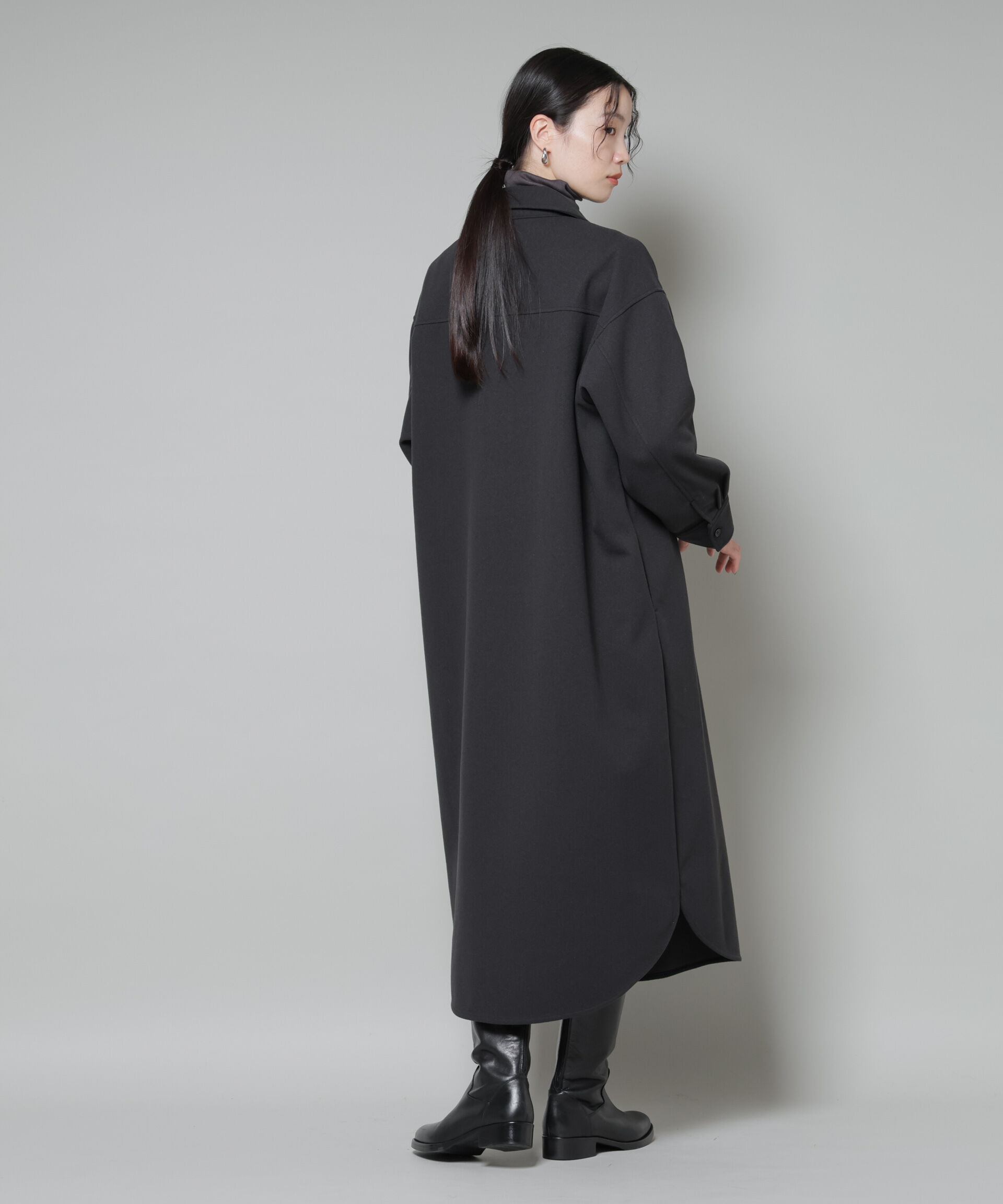 nano･universe「ソフトメルトンジャージーハーフジップワンピース」|ワンピース|