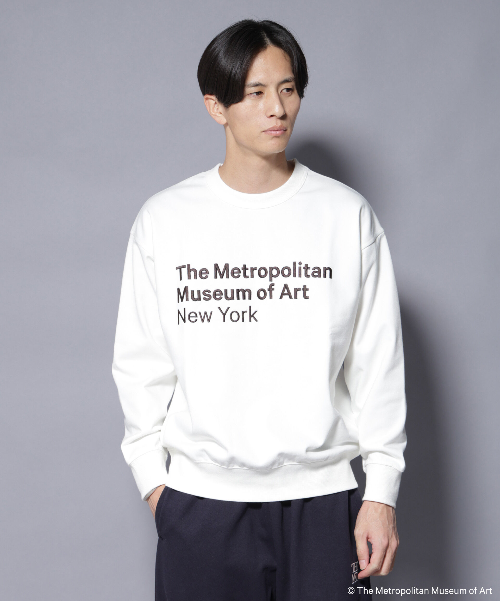 nano･universe「「The Met」 リーガルネーム刺繍 スウェット」|Tシャツ・カットソー|