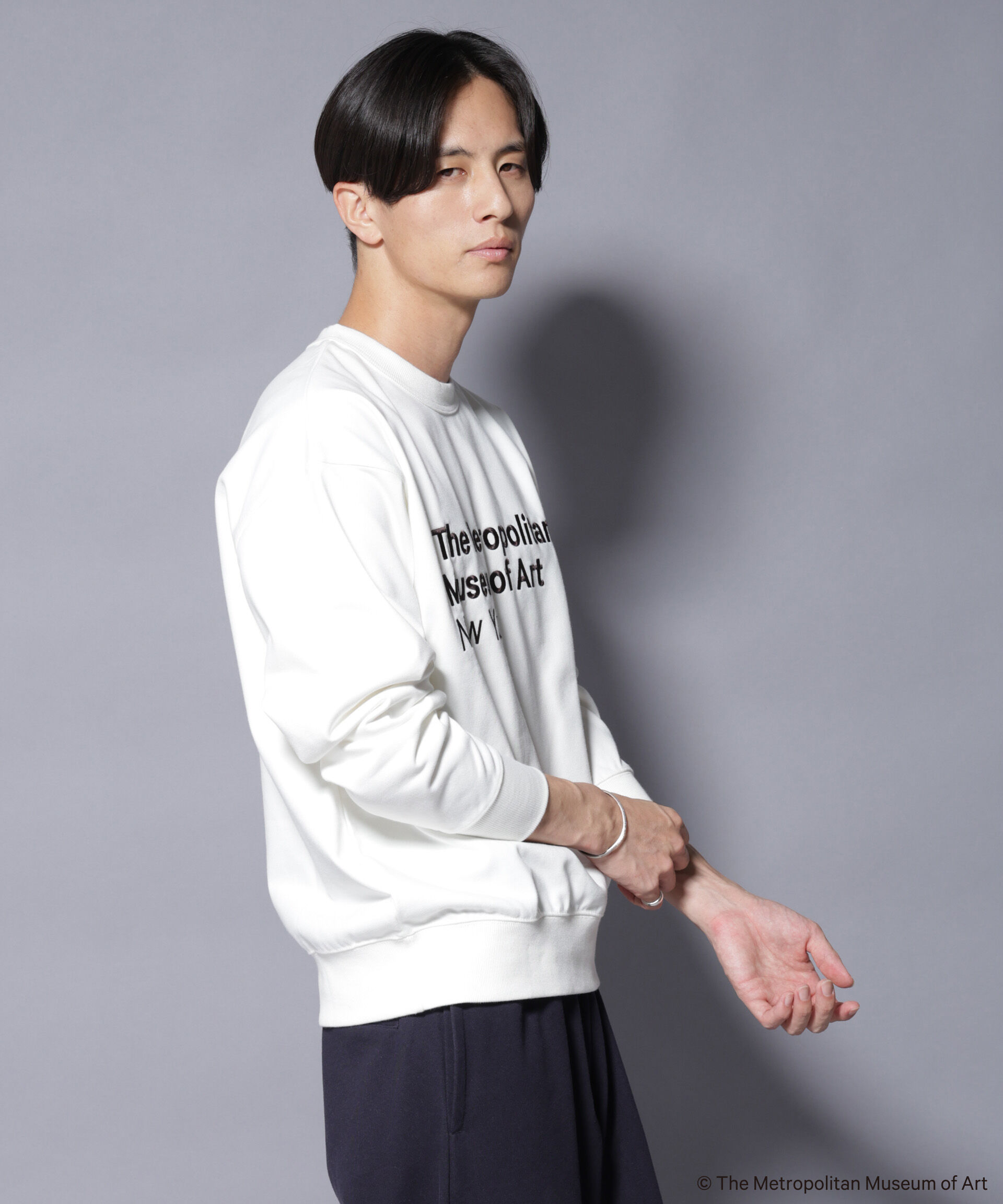 nano･universe「「The Met」 リーガルネーム刺繍 スウェット」|Tシャツ・カットソー|