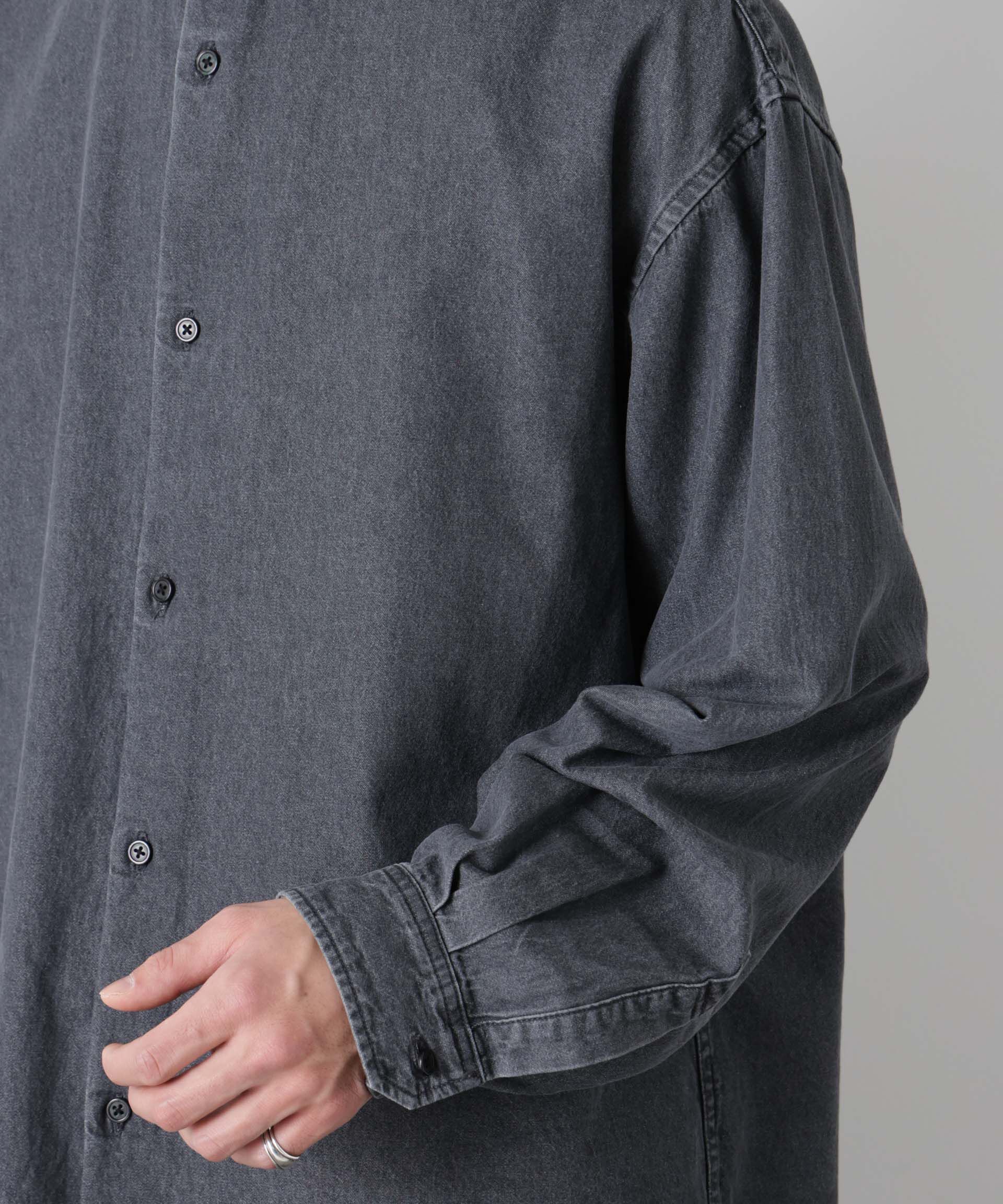 nano･universe「｢OtoNANO｣大人のワイドシャツ デニムシャツ 長袖」|シャツ・ブラウス|