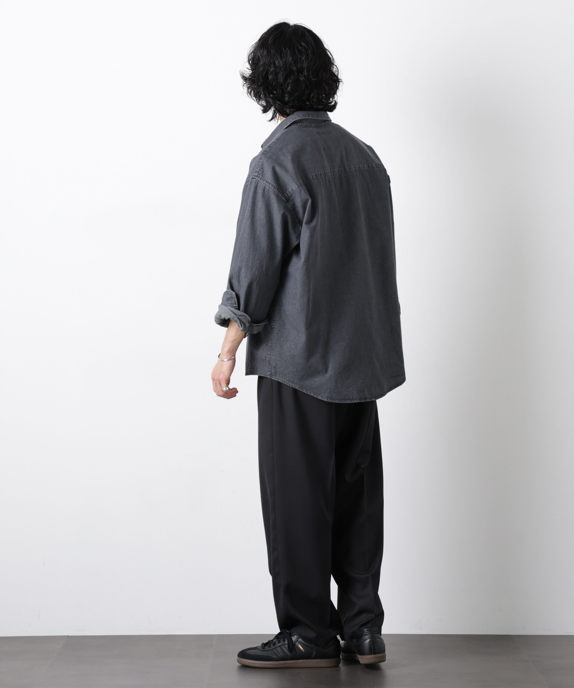 nano･universe「｢OtoNANO｣大人のワイドシャツ デニムシャツ 長袖」|シャツ・ブラウス|