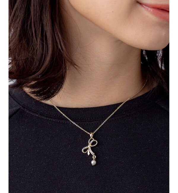 組曲「プチリボンネックレス」|ネックレス|ゴールド系