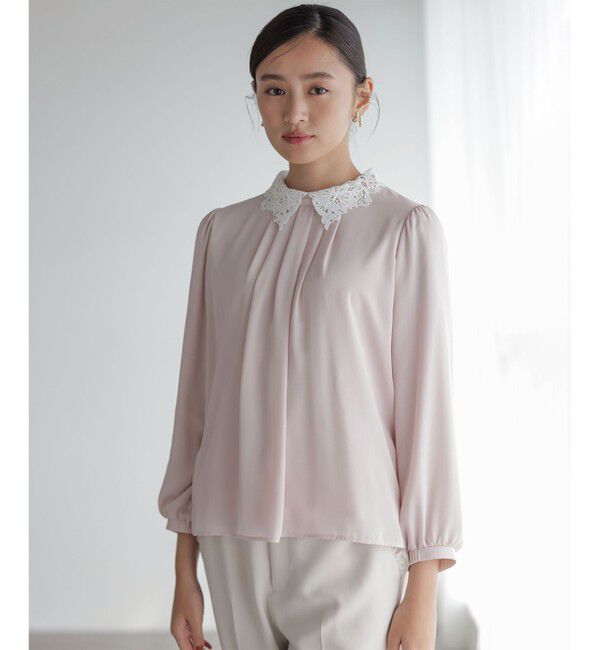 組曲「【WEB限定・2WAY】ジョーゼットシフォンレース襟 ブラウス」|シャツ・ブラウス|