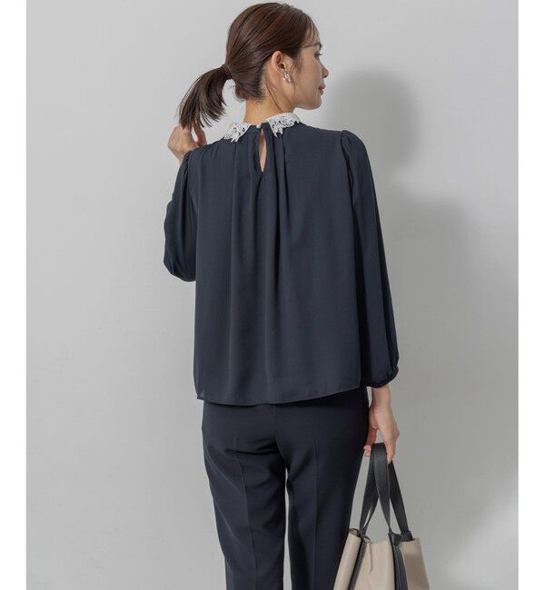 組曲「【WEB限定・2WAY】ジョーゼットシフォンレース襟 ブラウス」|シャツ・ブラウス|