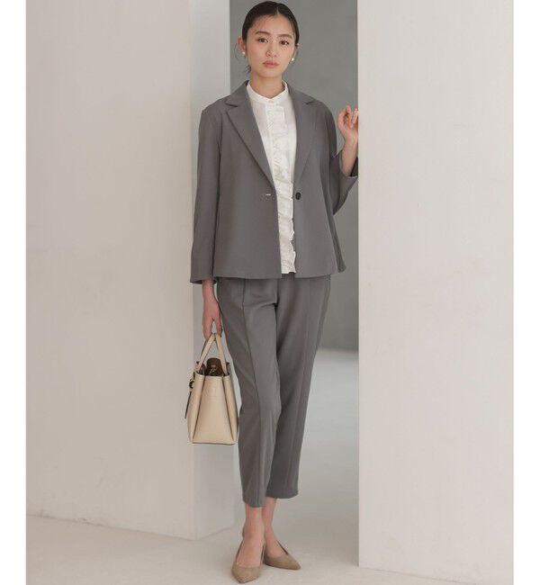 組曲「【WEB限定】ジョーゼットジャージー ジャケット」|テーラードジャケット|