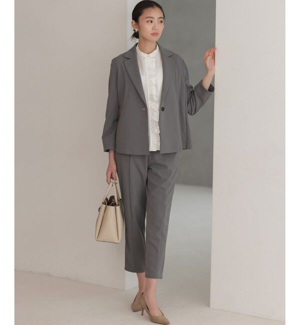 組曲「【WEB限定】ジョーゼットジャージー ジャケット」|テーラードジャケット|