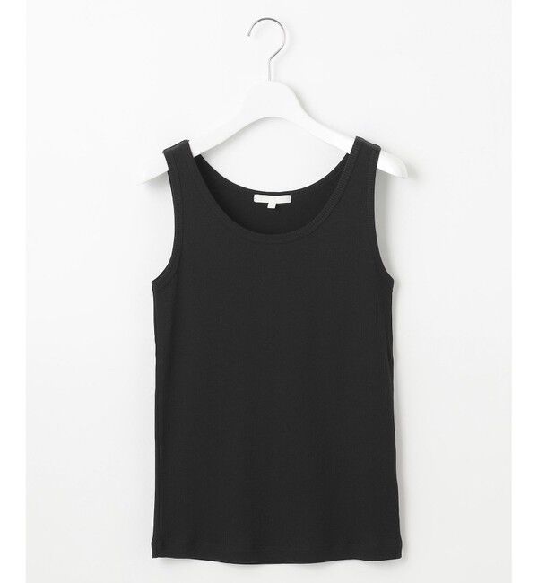 自由区「ソフトリブテレコ タンクトップ」|タンクトップ|ブラック