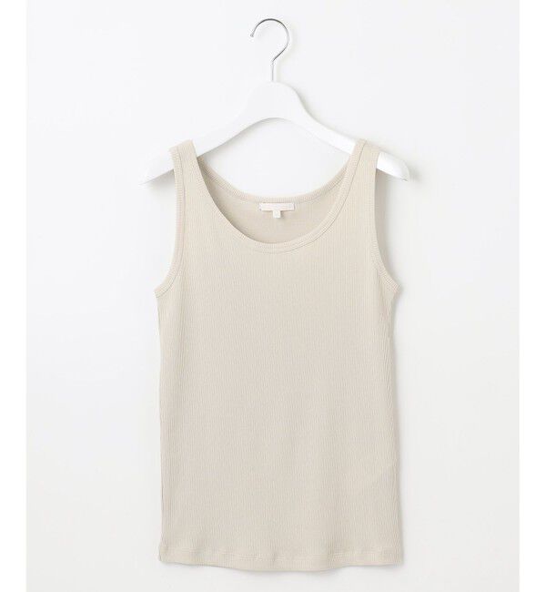 自由区「ソフトリブテレコ タンクトップ」|タンクトップ|ベージュ