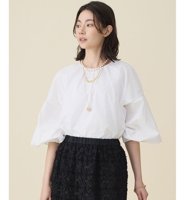 自由区「ボリュームスリーブ ブラウス」|シャツ・ブラウス|オフ