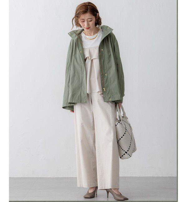 23区「【VERY3月号掲載/撥水加工】ライトツイル フーディーアウター」|ミリタリー・モッズコート|