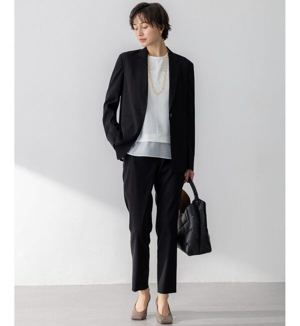 23区「【洗える】リネンレーヨンストレッチ テーラード ジャケット」|テーラードジャケット|