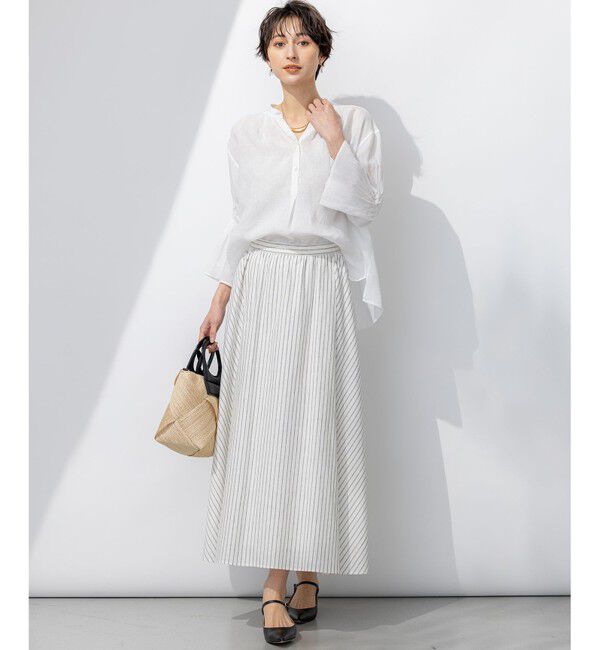 23区「【洗える】LIBECO タックスリーブ シャツ」|シャツ・ブラウス|