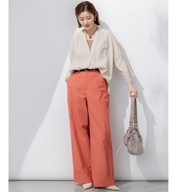 23区「【洗える】LIBECO タックスリーブ シャツ」|シャツ・ブラウス|