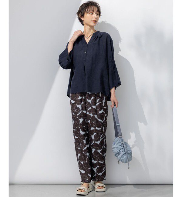 23区「【洗える】LIBECO タックスリーブ シャツ」|シャツ・ブラウス|