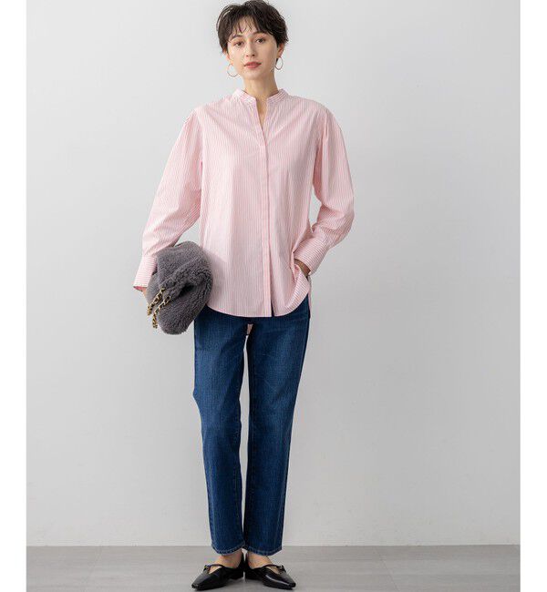 23区「【滝沢眞規子さん着用/mi-molletコラボ/洗える】CANCLINI デザイン シャツ」|シャツ・ブラウス|