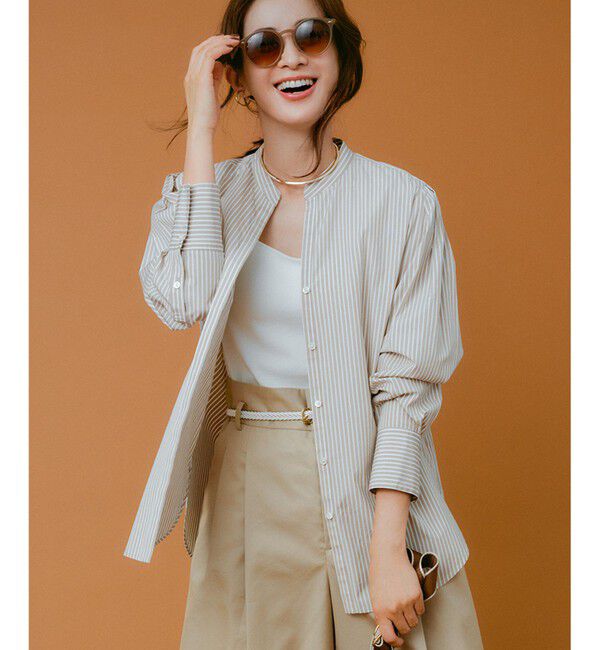 23区「【滝沢眞規子さん着用/mi-molletコラボ/洗える】CANCLINI デザイン シャツ」|シャツ・ブラウス|ﾌﾞﾗｳﾝｽ