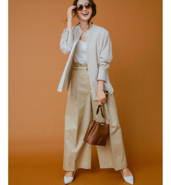 23区「【滝沢眞規子さん着用/mi-molletコラボ/洗える】CANCLINI デザイン シャツ」|シャツ・ブラウス|