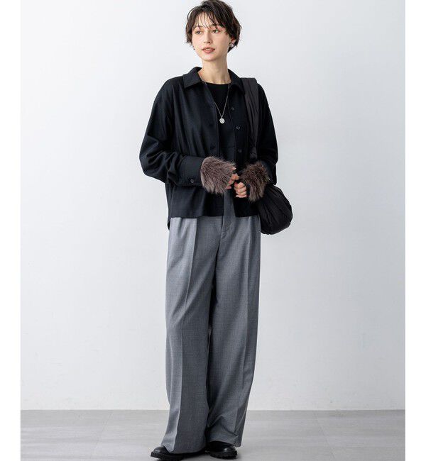 23区「【見上愛さん着用】フェイクファー ニット グローブ」|手袋|